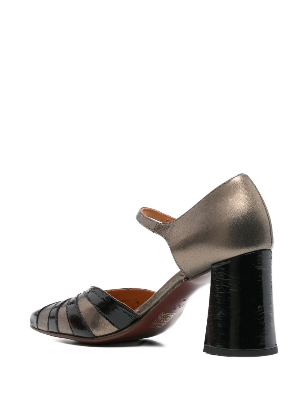 Chie Mihara 65mm Pointed-toe Block-heel Pumps In Gray