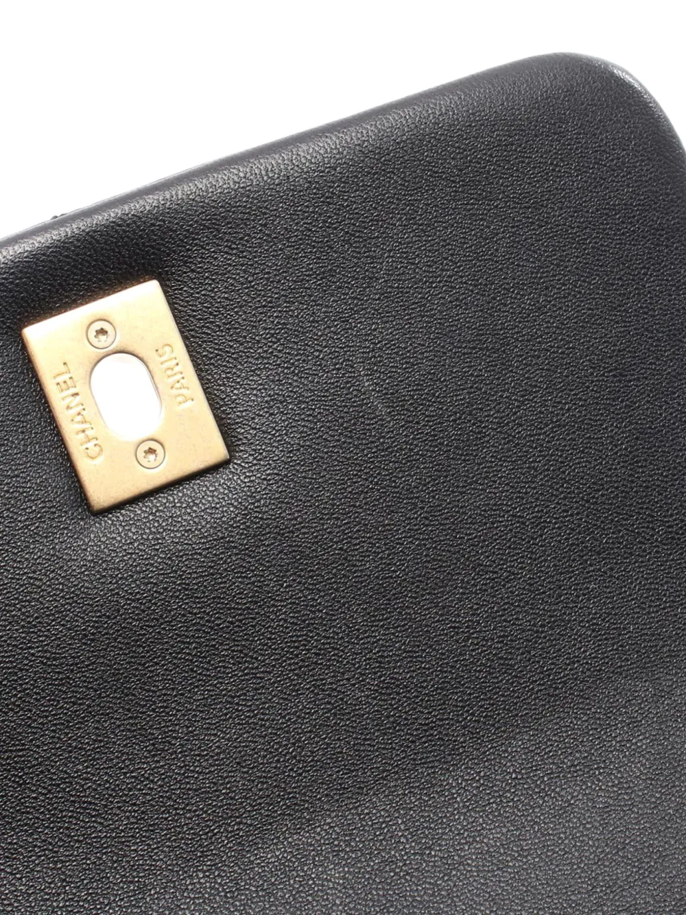 Pre-owned Chanel 2021-2025 Mini Quilted Lambskin Side Note Flap Crossbody Bag In Black
