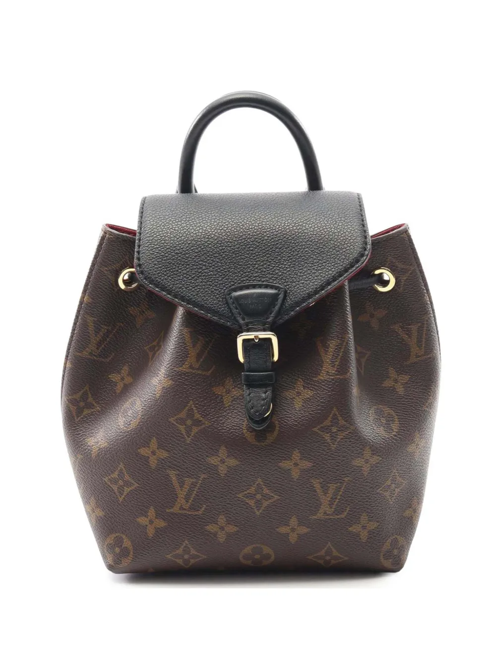Pre-owned Louis Vuitton 2020 Monogram Montsouris Bb Backpack In Brown