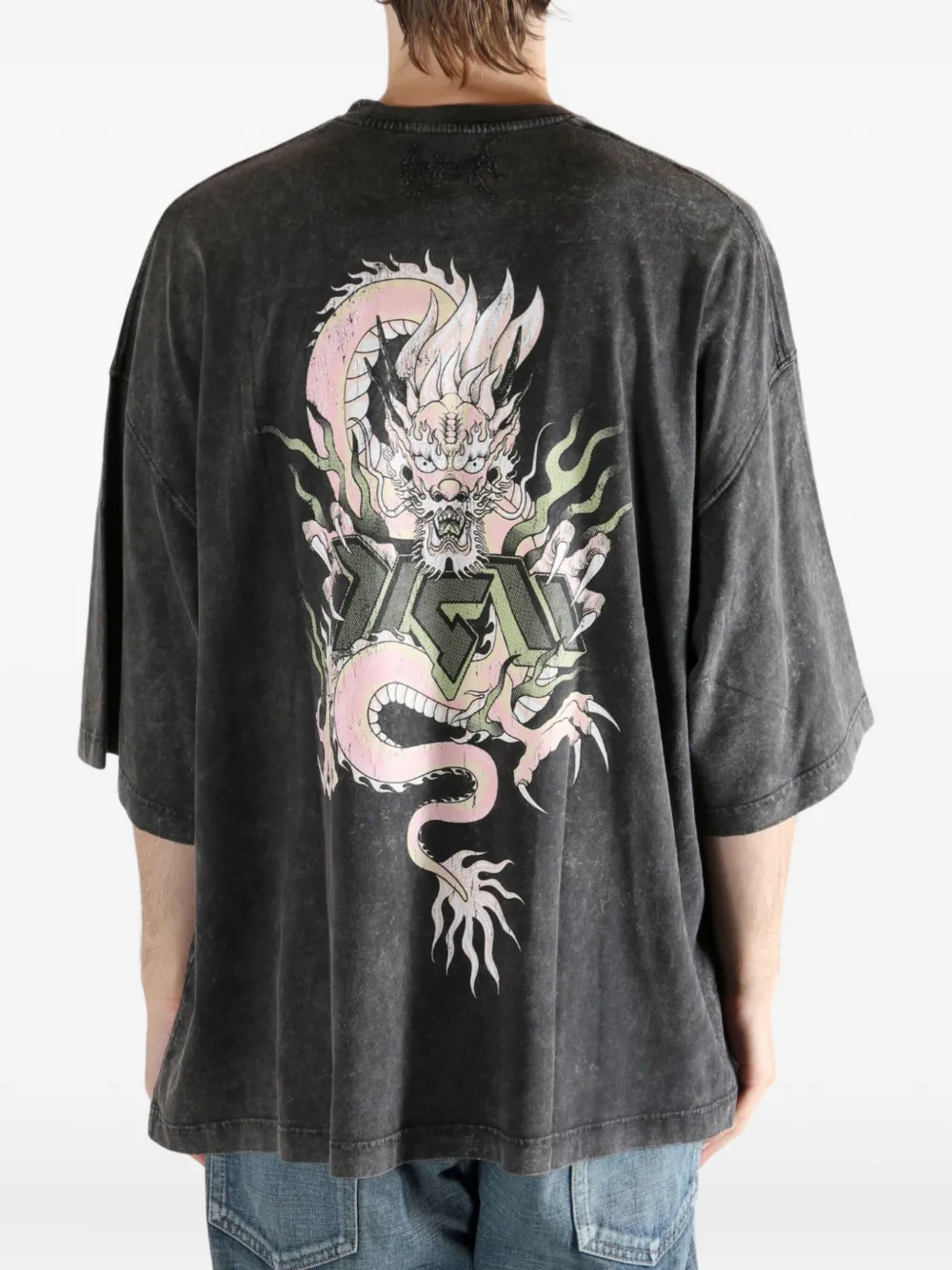 D-r-g-n Graphic-print T-shirt In Gray