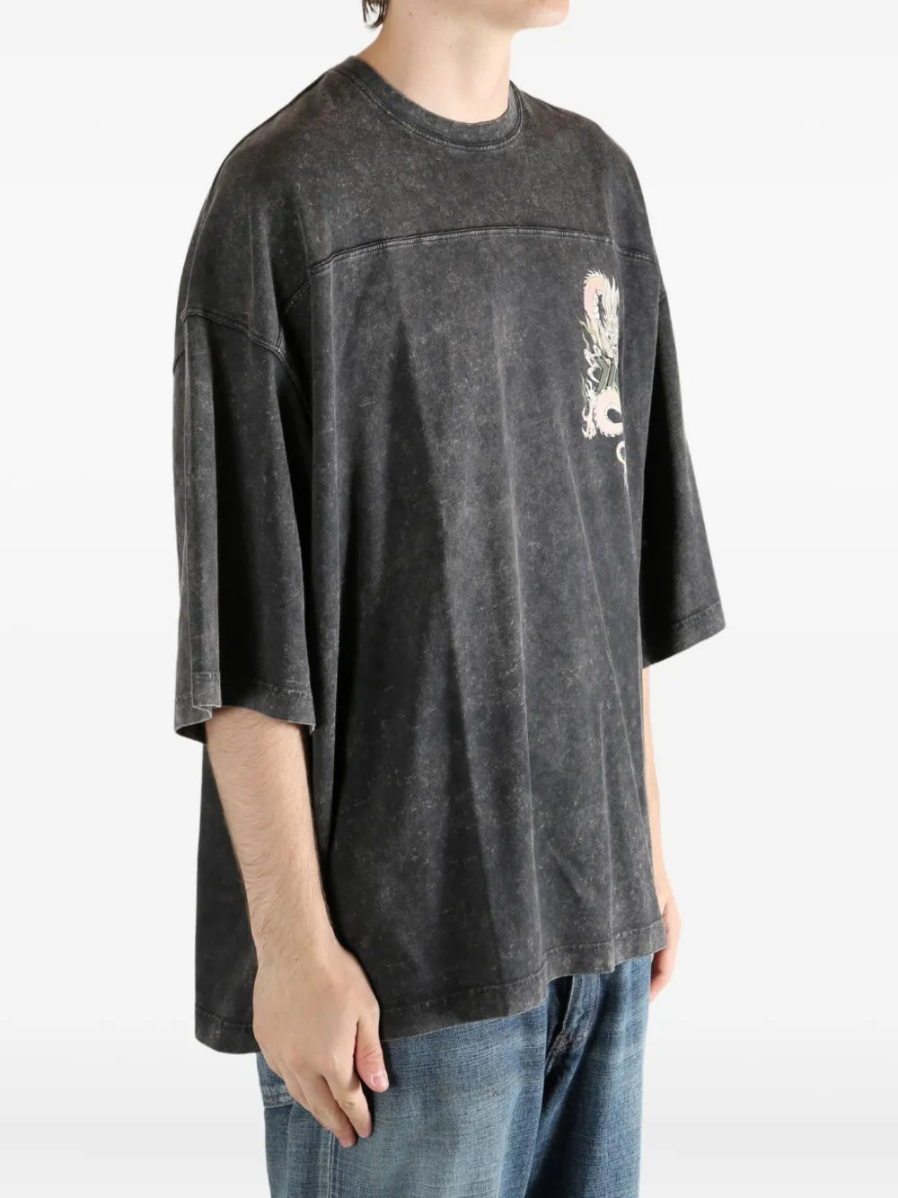 D-r-g-n Graphic-print T-shirt In Gray