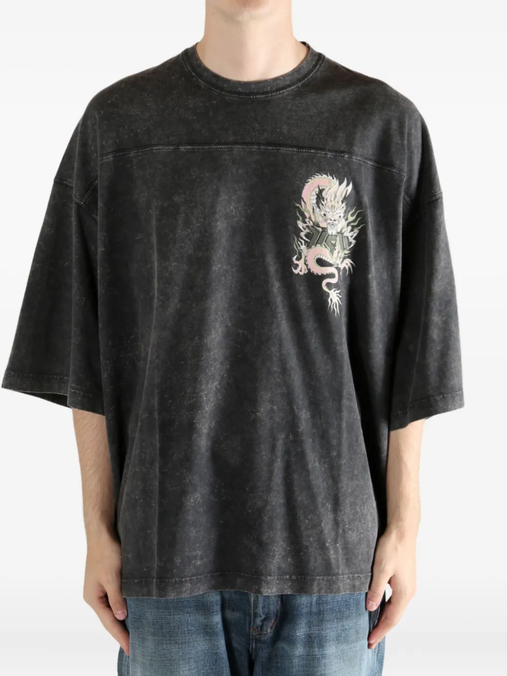 D-R-G-N graphic-print T-shirt - Grijs