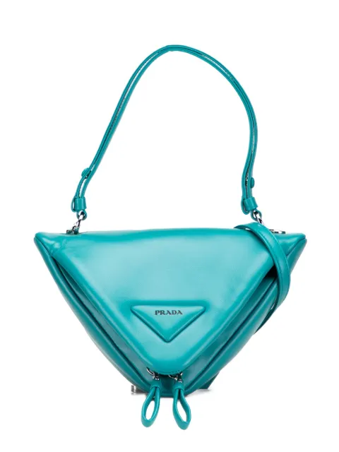 Prada Pre-Owned bolsa satchel Signaux Trianglee piel de napa capitonada 2013-2025