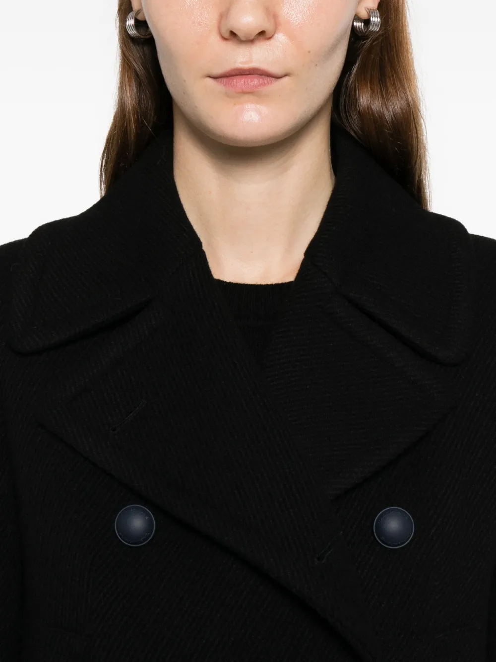 Tagliatore Jas met dubbele rij knopen Zwart