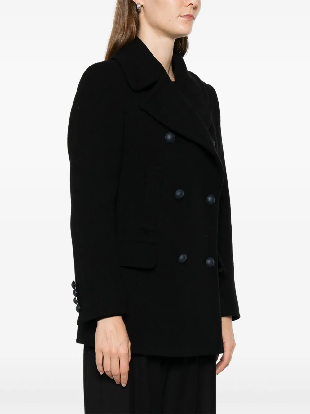 Tagliatore Jas met dubbele rij knopen Zwart