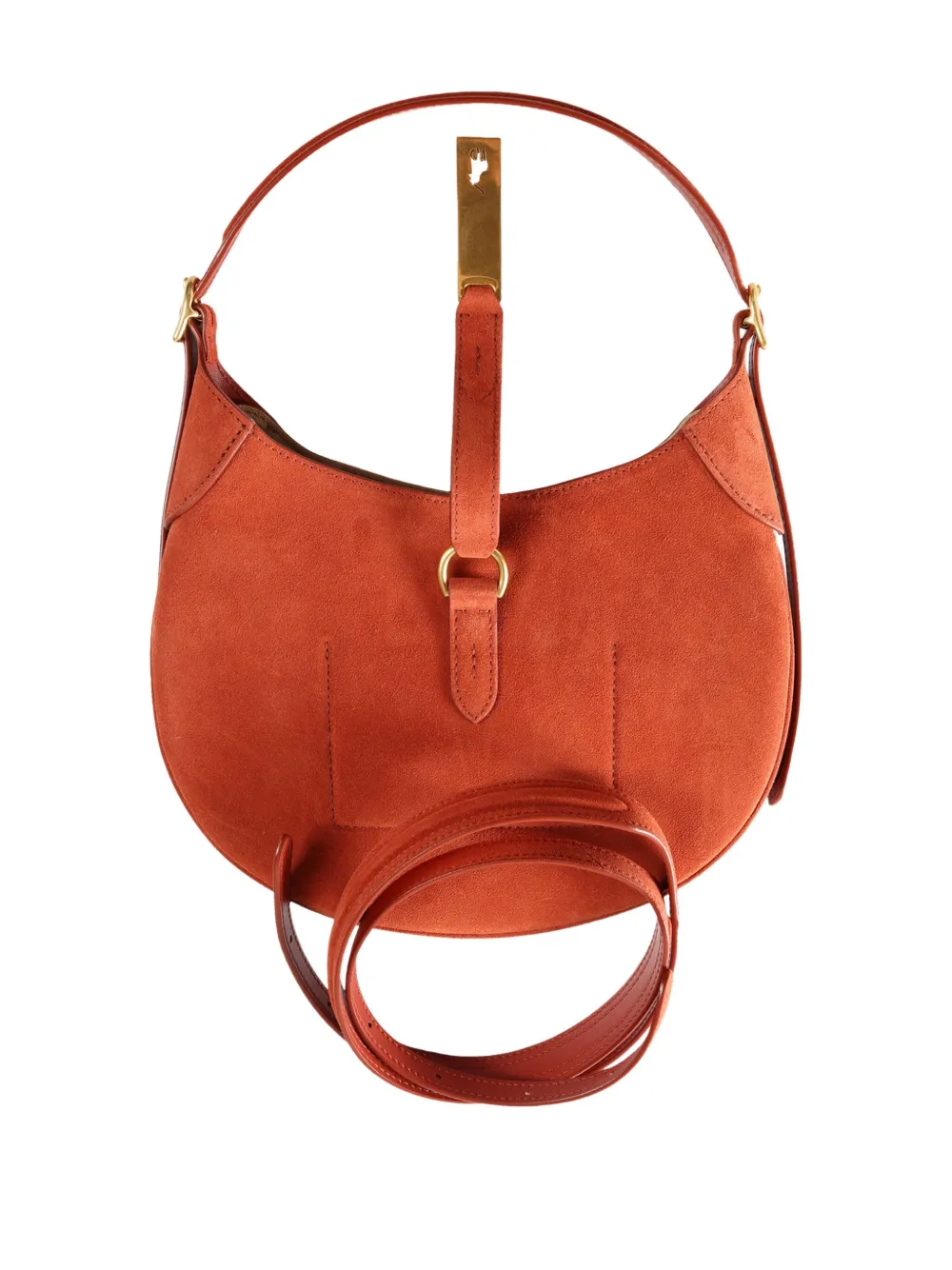 Polo Ralph Lauren Women Id Suede Small Shoulder Bag In Orange