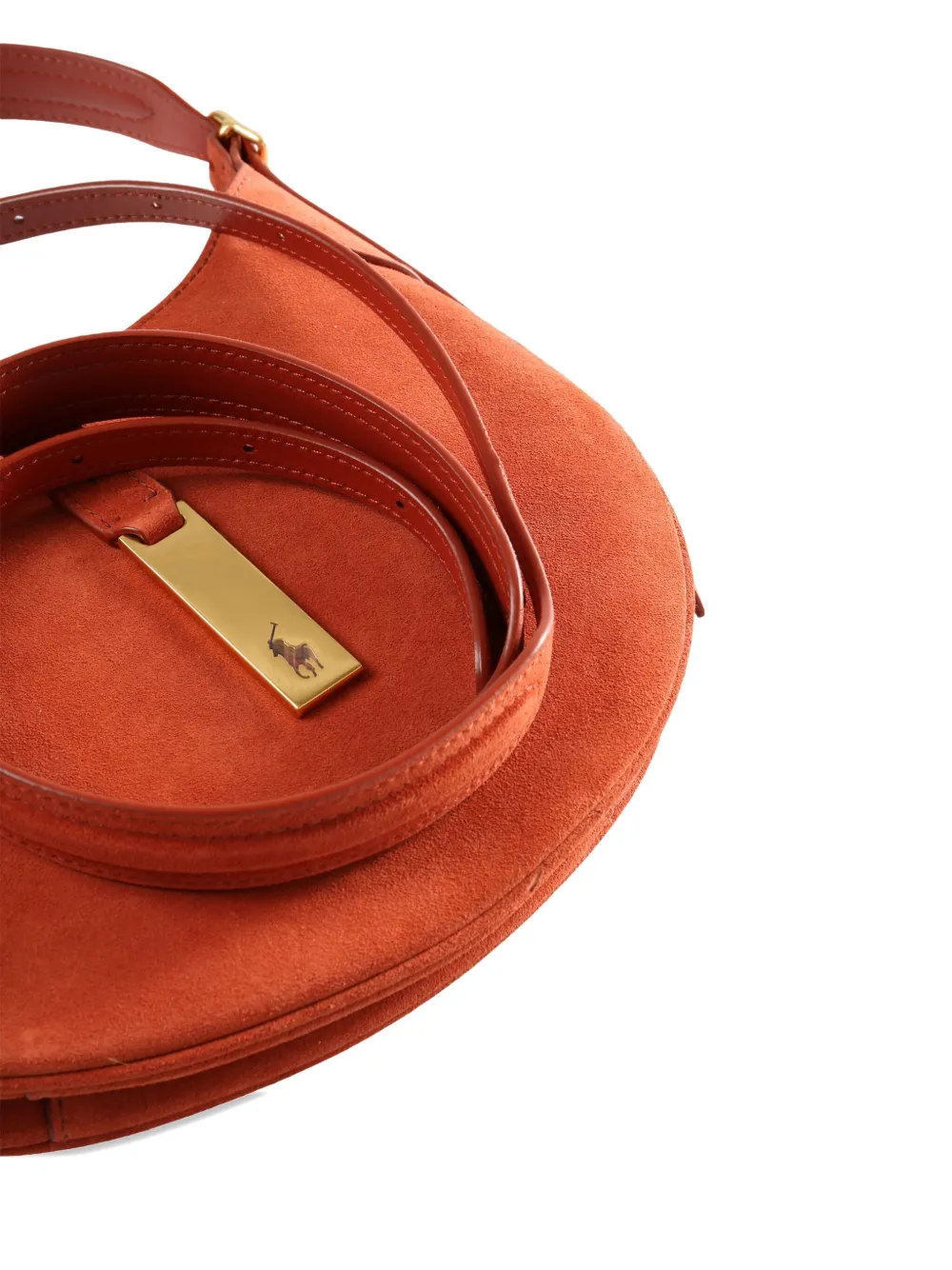 Polo Ralph Lauren Women Id Suede Small Shoulder Bag In Orange