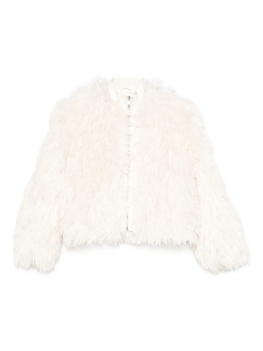 Apparis Zip-up Faux-fur Jacket In White