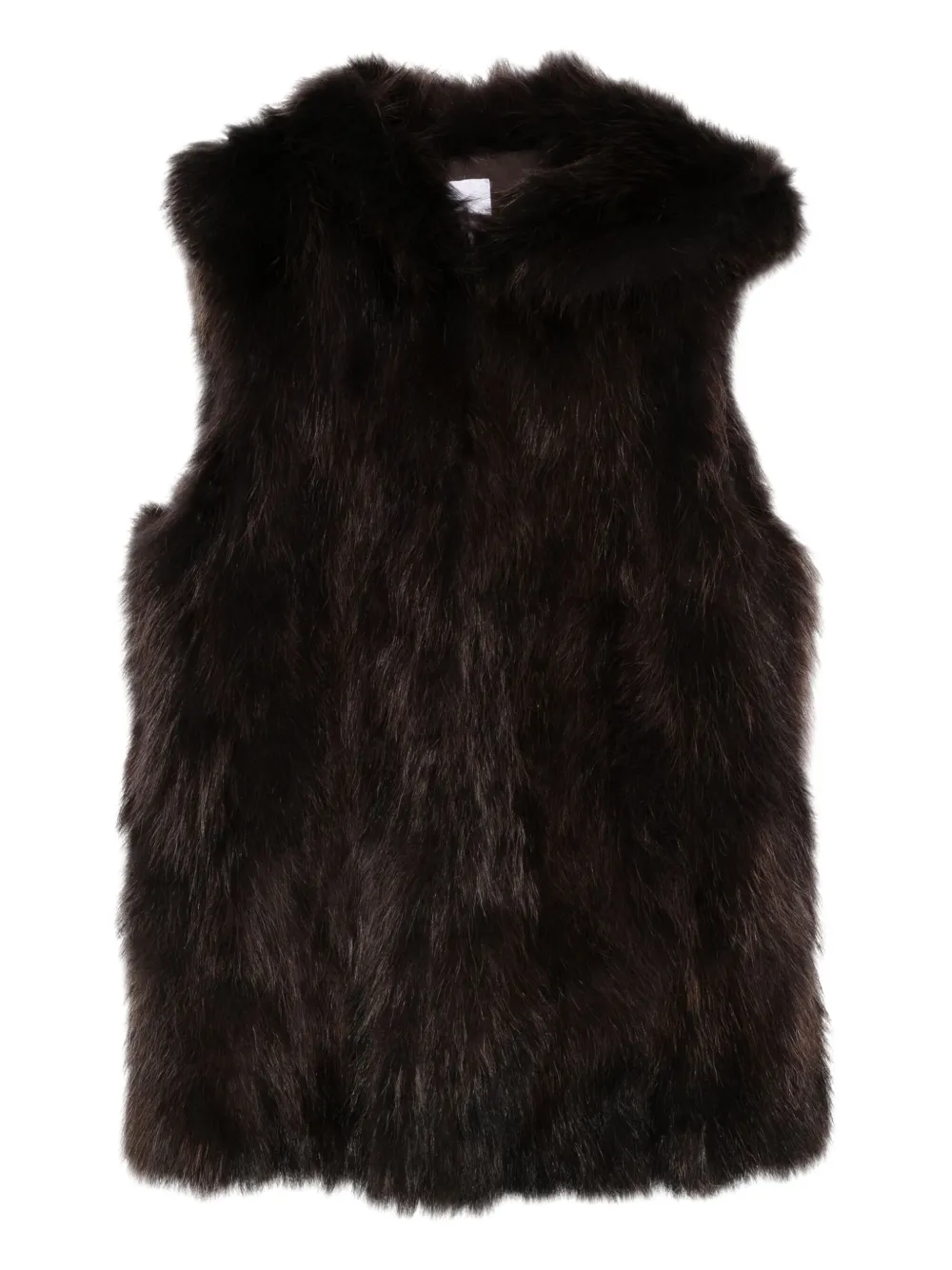 Cenere GB faux-fur sleeveless jacket - Marrone