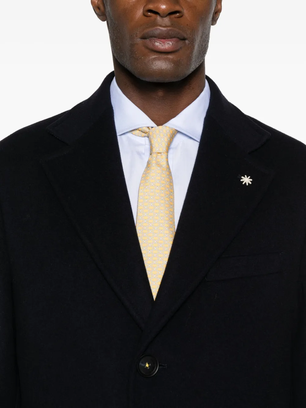 Manuel Ritz Jas met enkele rij knopen Zwart