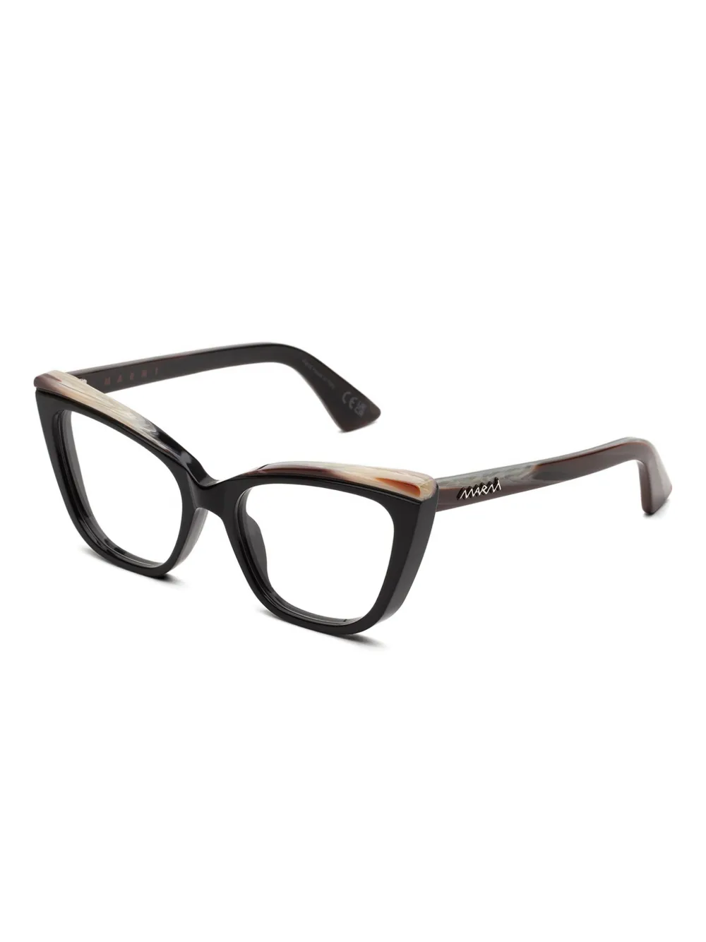 Marni Eyewear Cat-eye Frame Glasses In Black