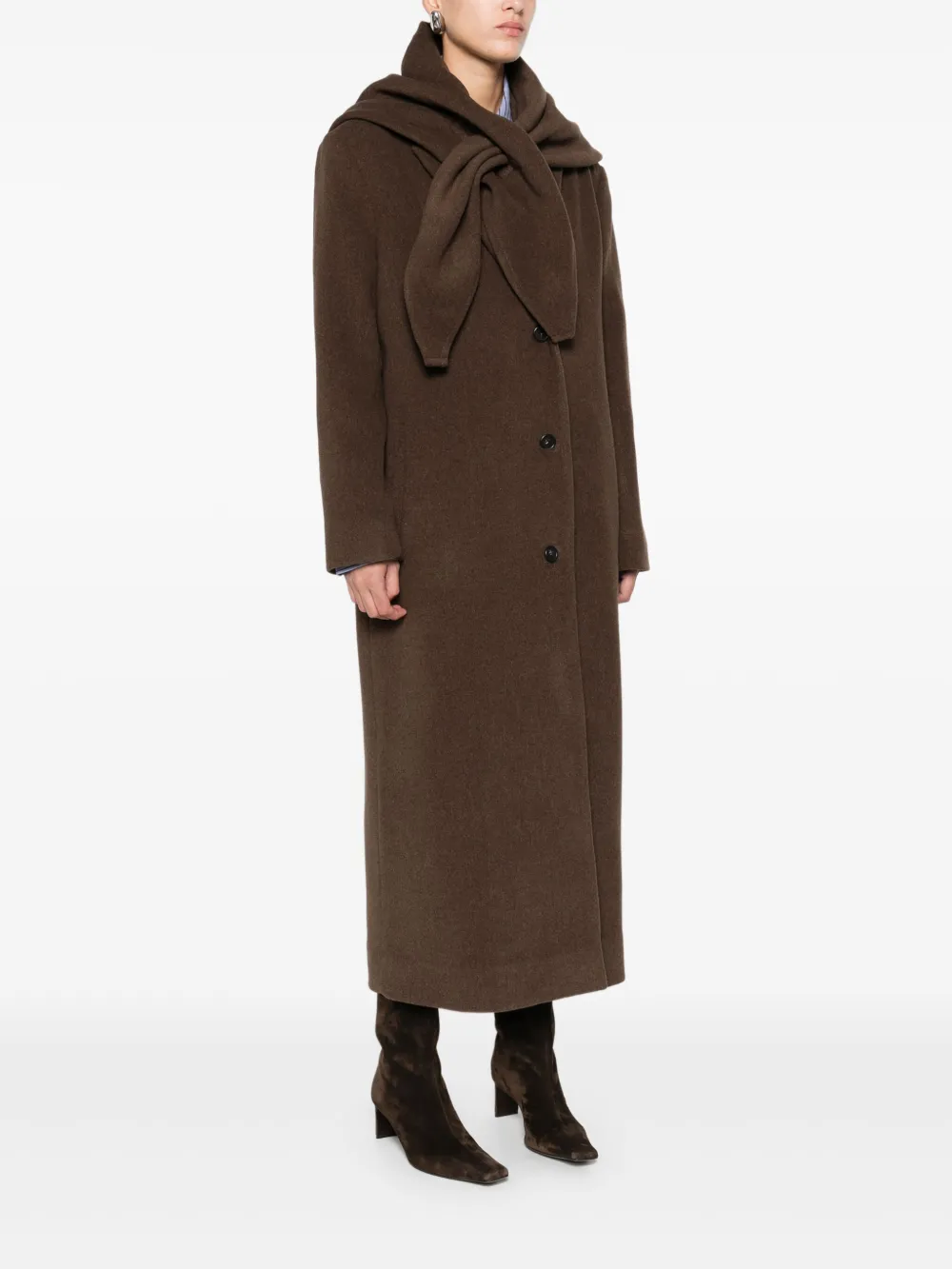 The Garment Jas met enkele rij knopen Bruin