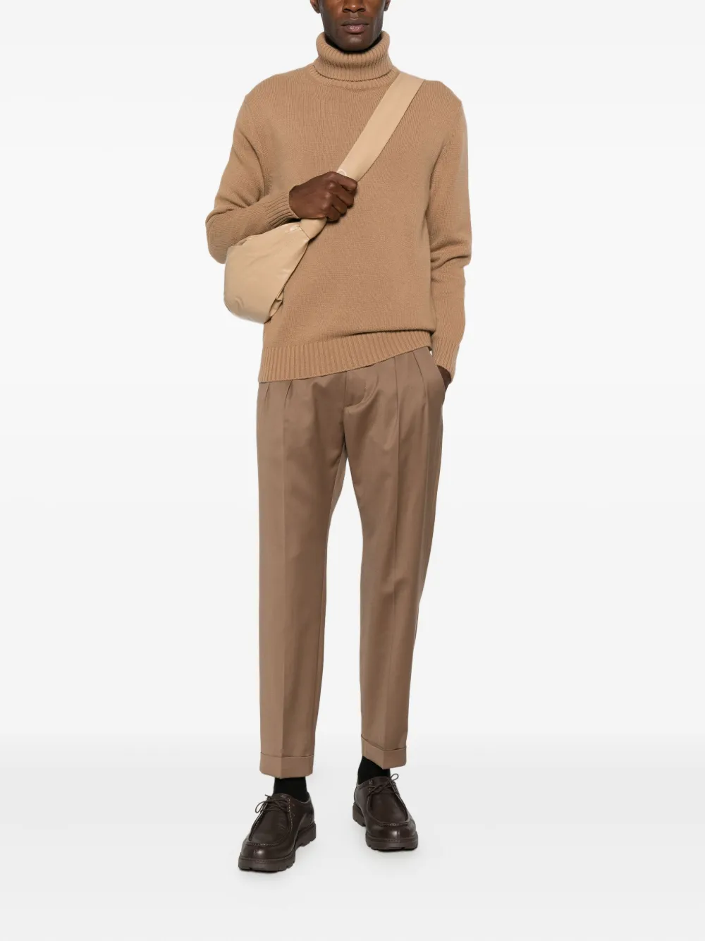 Manuel Ritz wool blend straight-leg trousers - Bruin