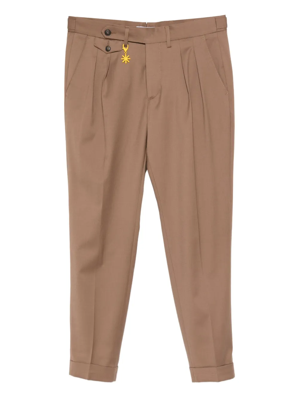 Manuel Ritz wool blend straight-leg trousers | Brown | Image 1