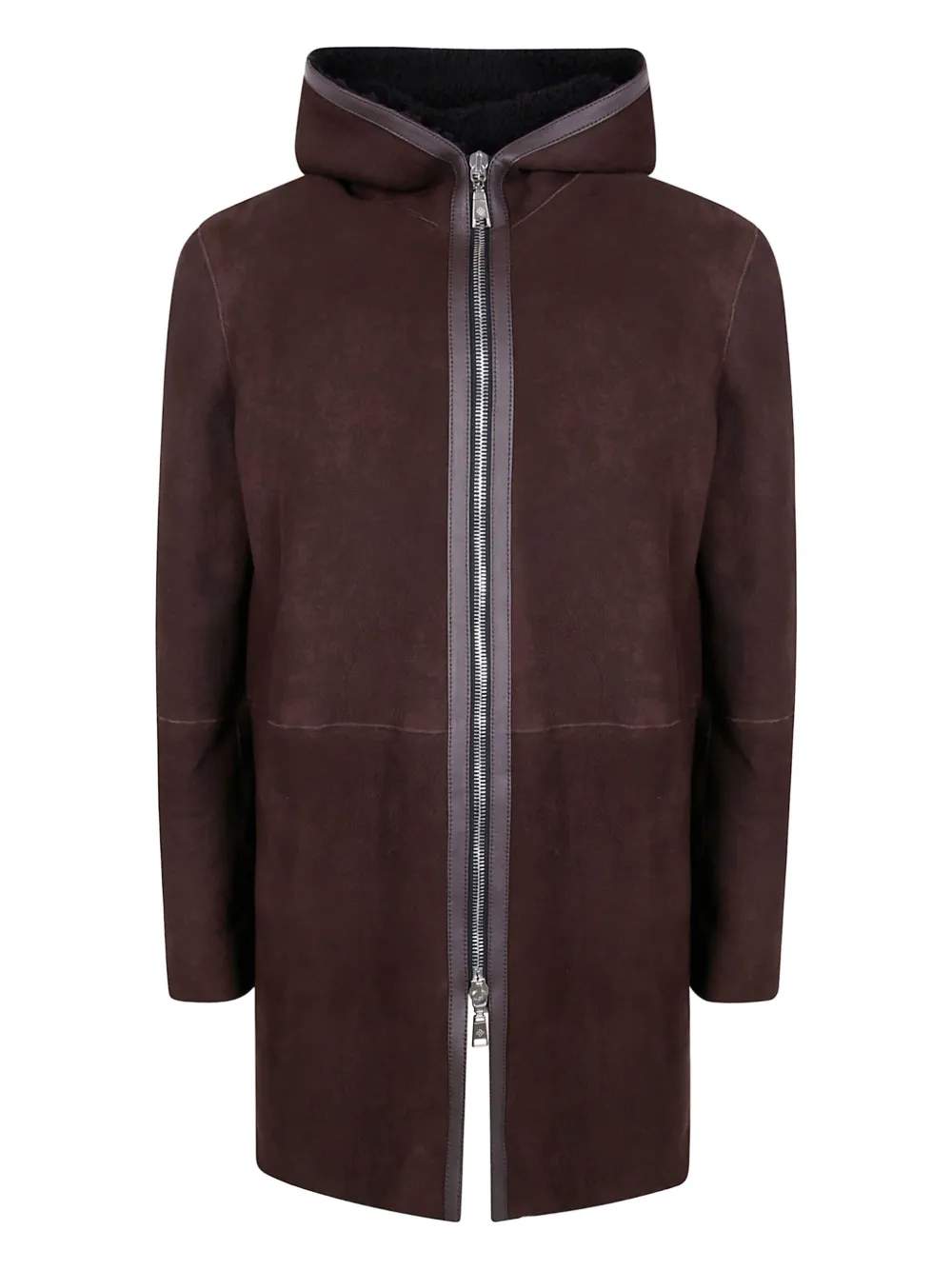 Tagliatore Wilson hooded zip coat | Brown | Image 1