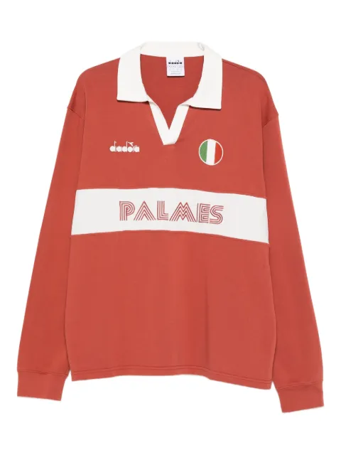 Diadora Legacy V-neck panelled polo shirt