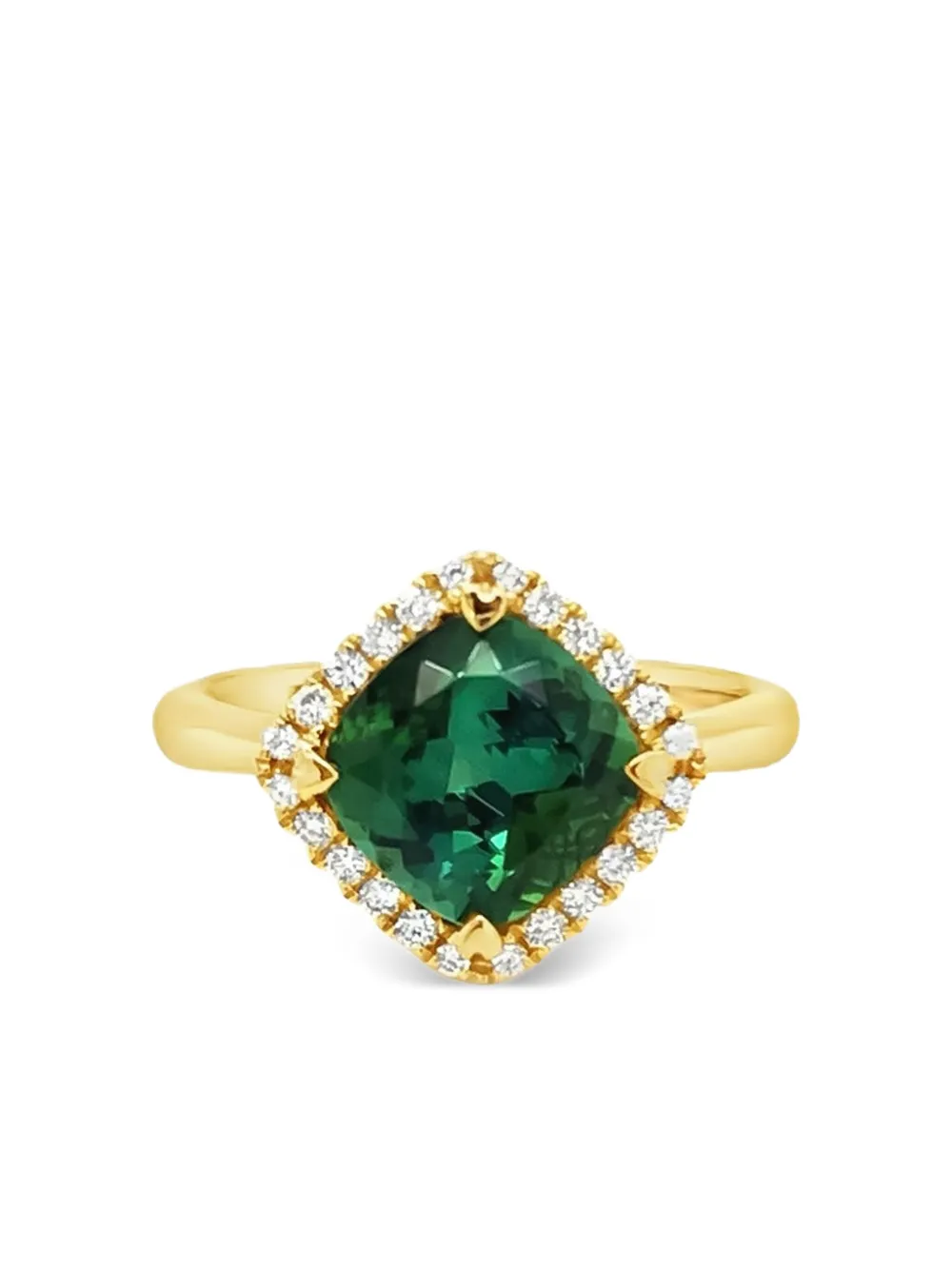 Lisa Nik 18K yellow gold diamond and tourmalite ring | Gold | Image 1