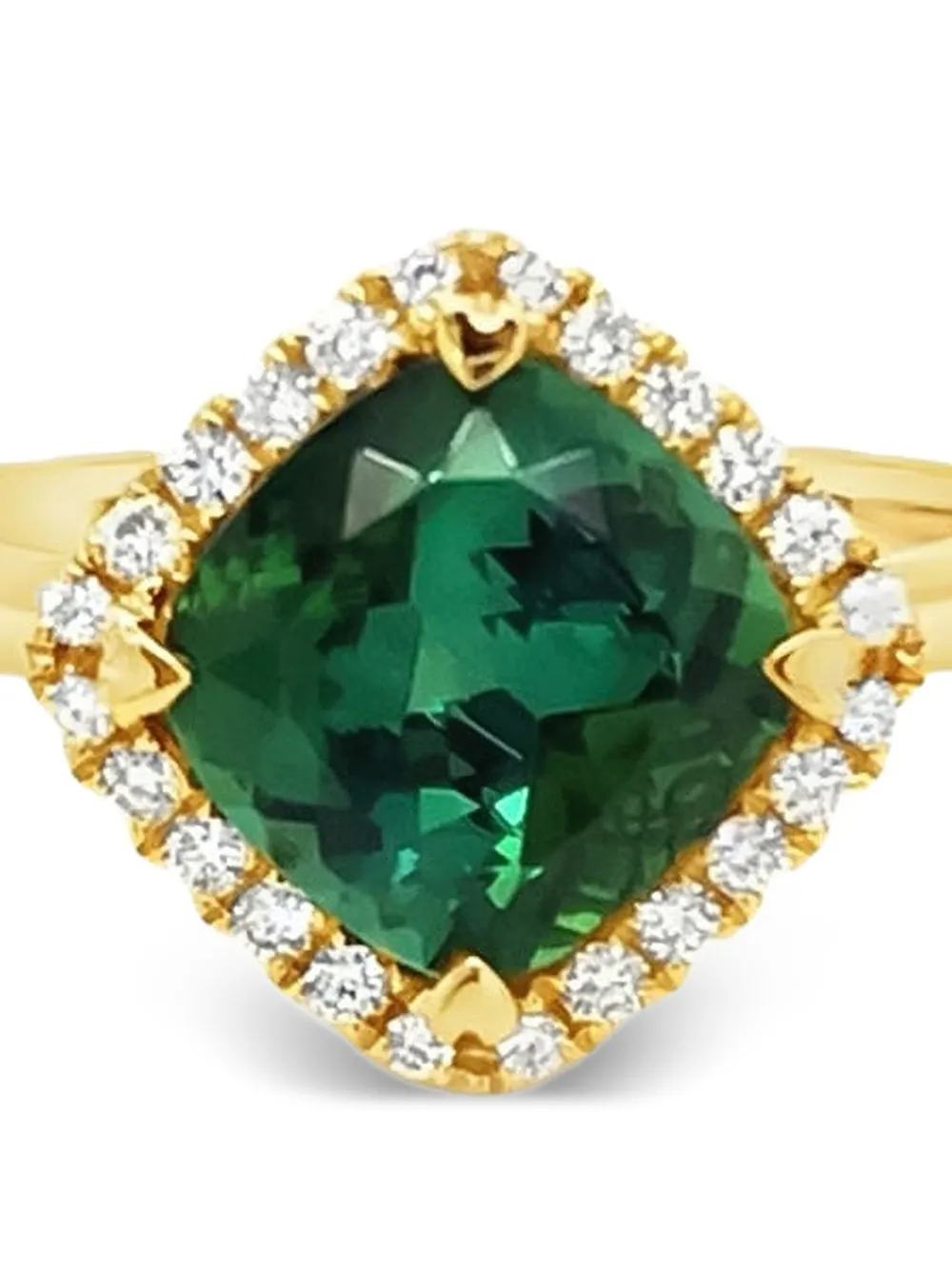Lisa Nik 18K yellow gold diamond and tourmalite ring | Image 2