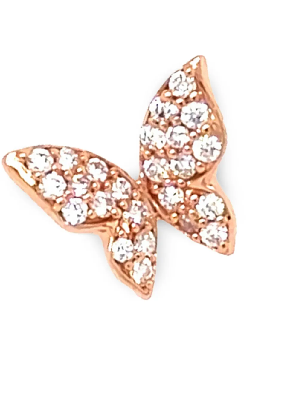 Lisa Nik aretes Butterfly en oro rosa de 18kt con diamante | Image 2