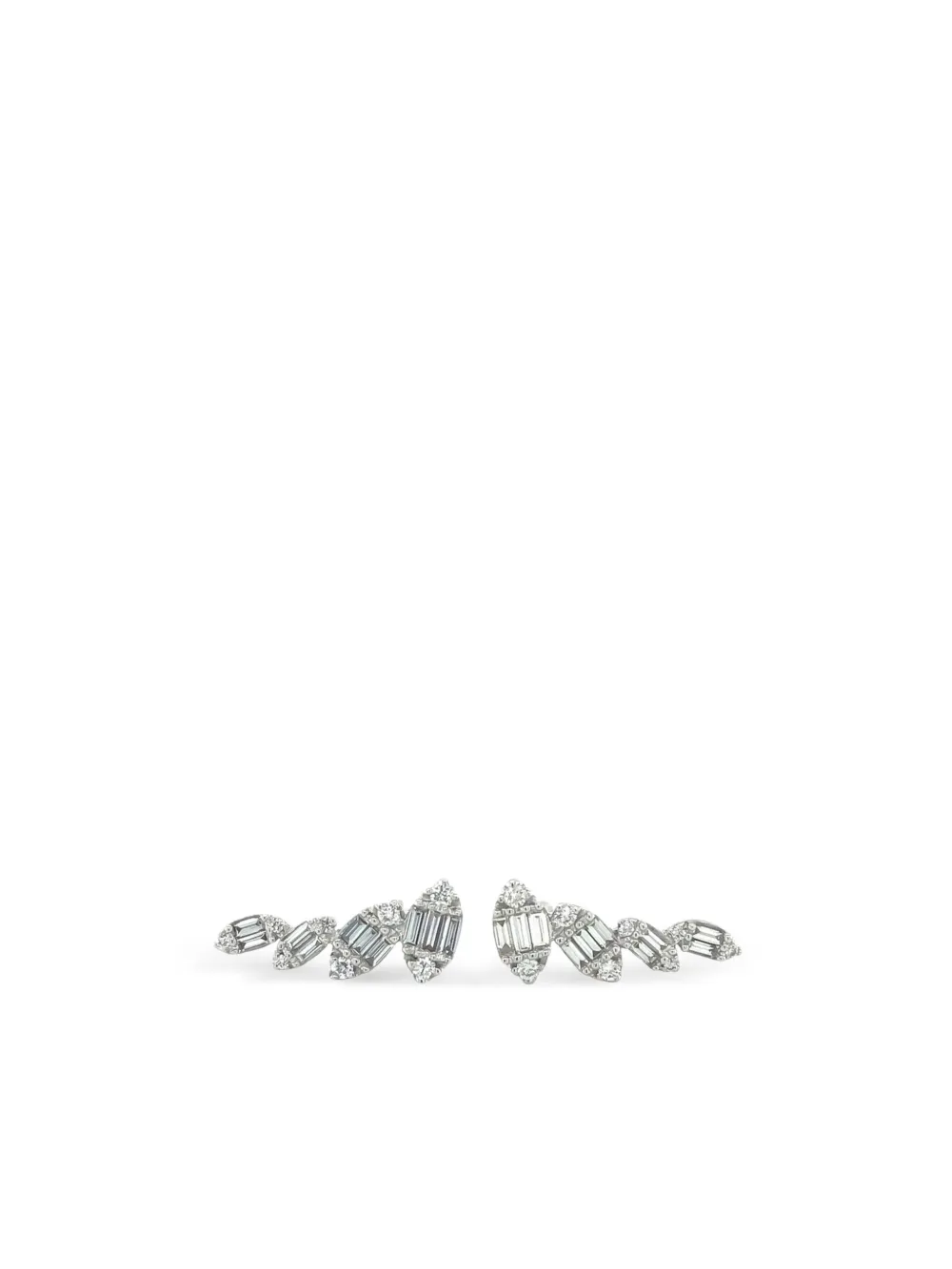Lisa Nik aretes en oro blanco de 18kt con diamantes | plateado | Image 1