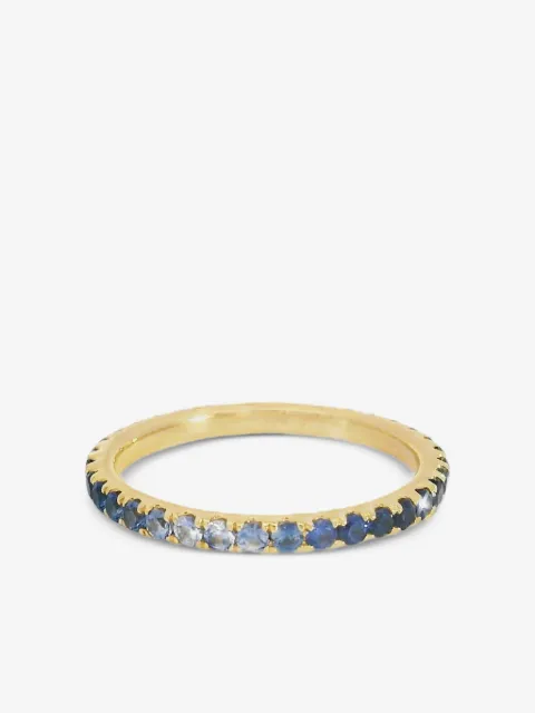 Lisa Nik 18K yellow gold Ombre sapphire ring