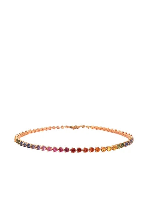 Lisa Nik 18K rose gold Tennis sapphire bracelet