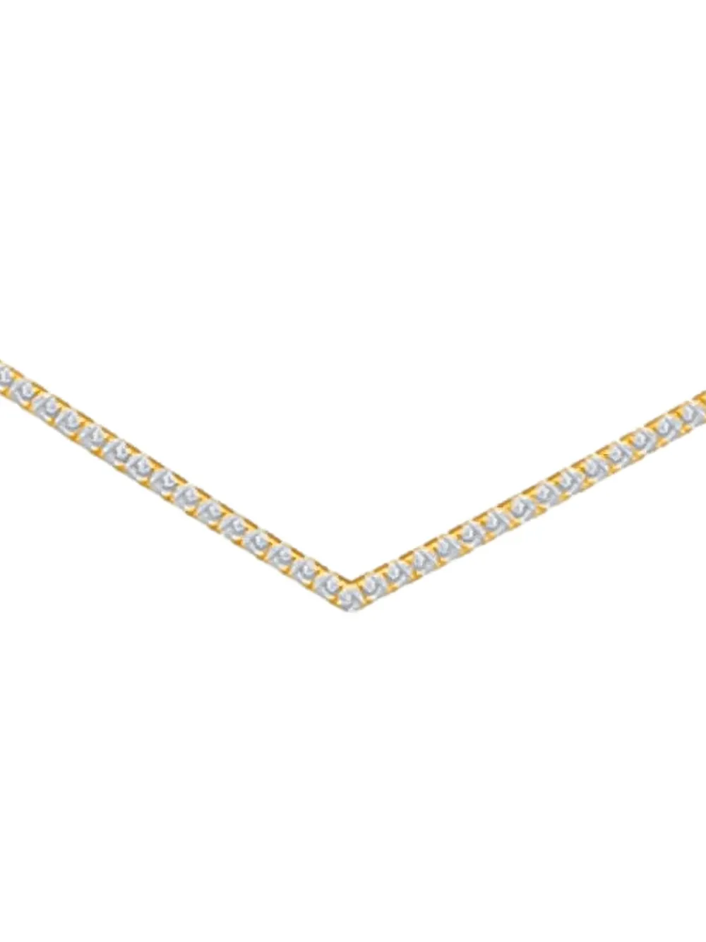 Lisa Nik 18K yellow gold Chevron diamond necklace | Image 2