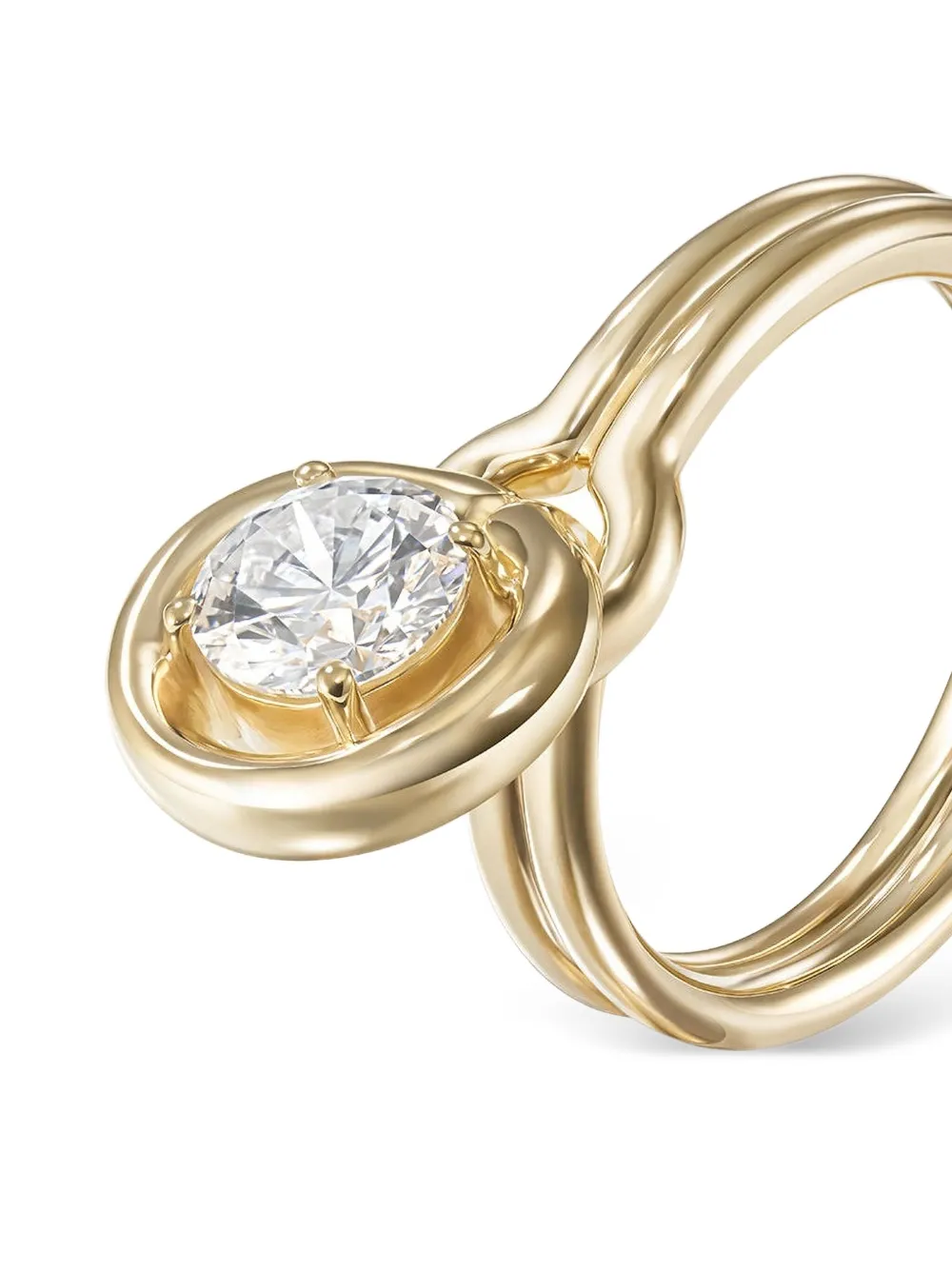  Melissa Kaye 18k Yellow Gold Rocky Diamond Ring 