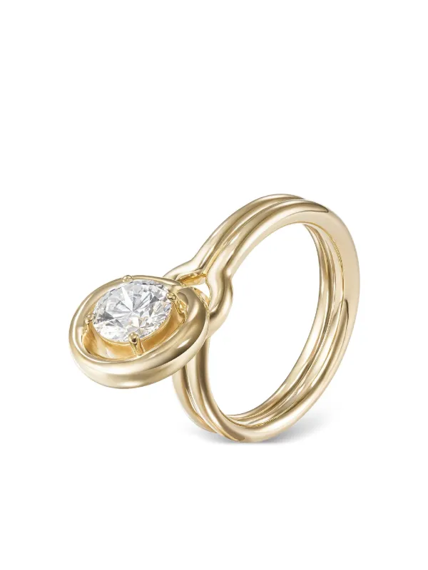 Melissa Kaye 18K Yellow Gold Rocky Diamond Ring