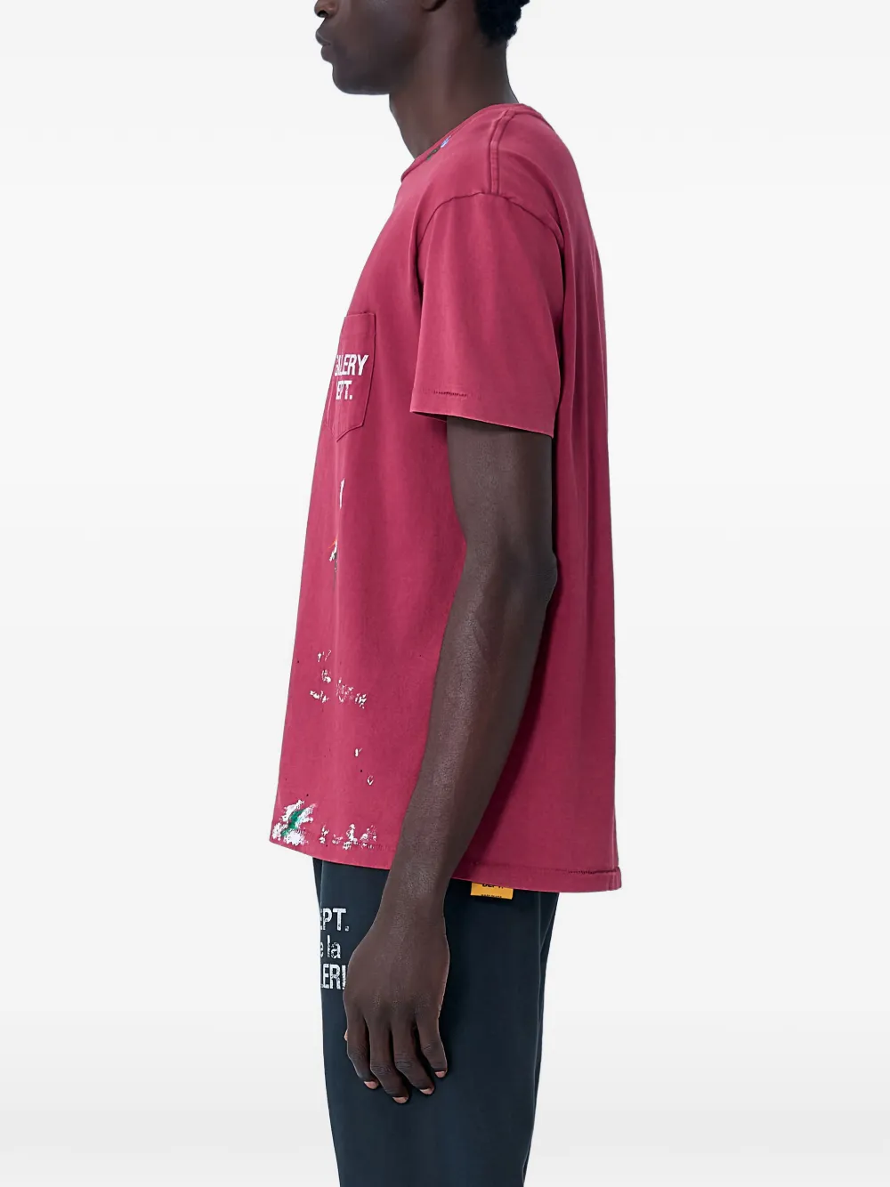 GALLERY DEPT. logo-motif chest-pocket T-shirt - Rood
