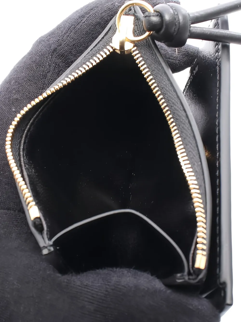 Pre-owned Jil Sander 2020s Mini Giro Leather Wallet In Black