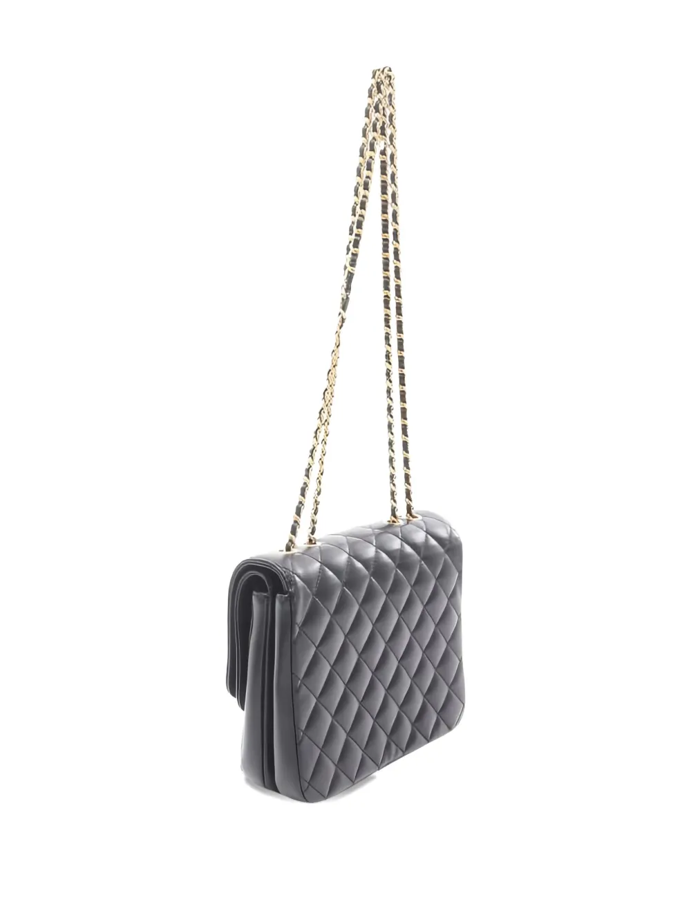 Pre-owned Chanel 2019 Matelasse Flap Chain Shoulder Bag In Black