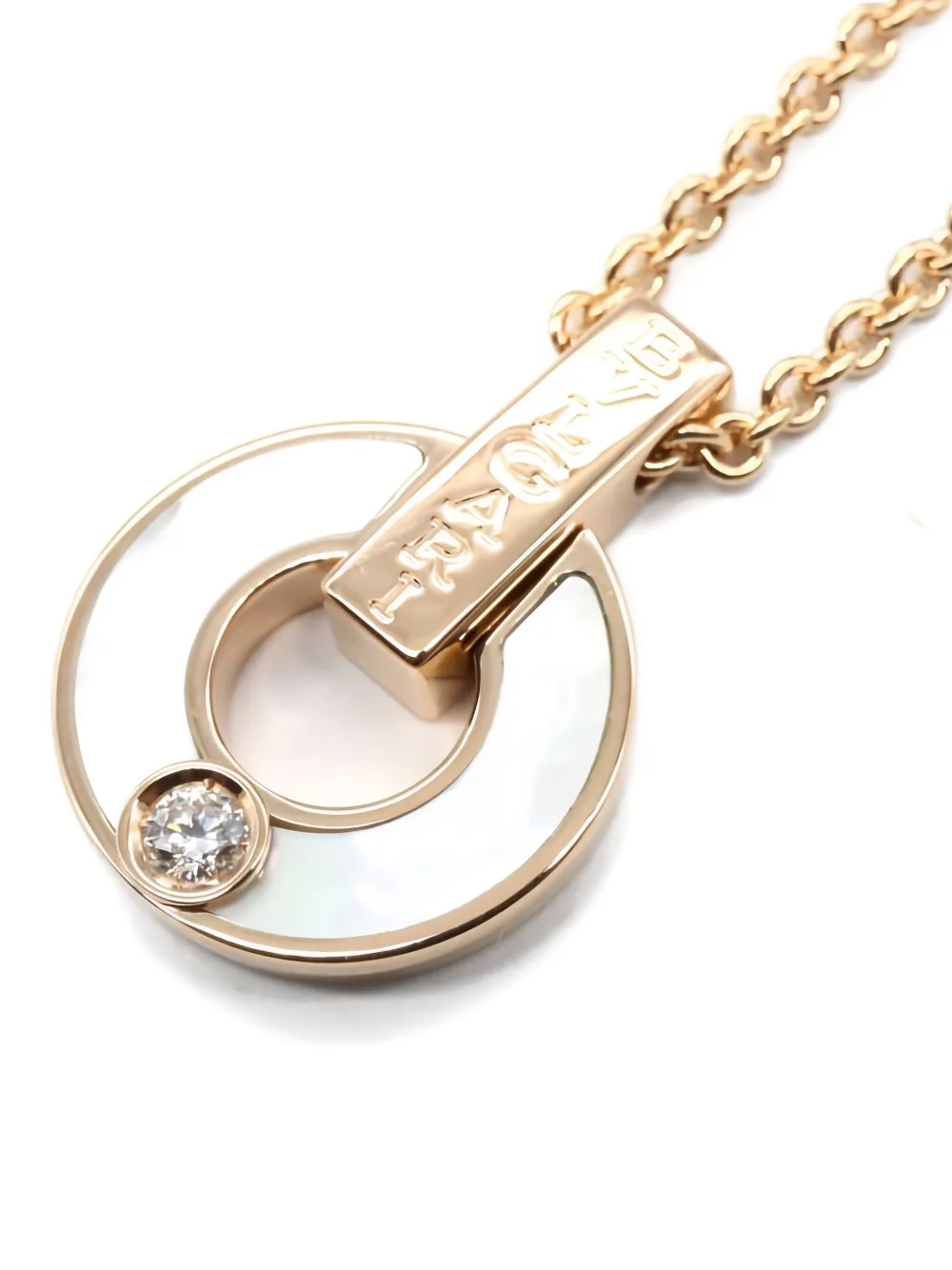 Pre-owned Bvlgari 2010s 18k Rose Gold Bulgari Bulgari Necklace