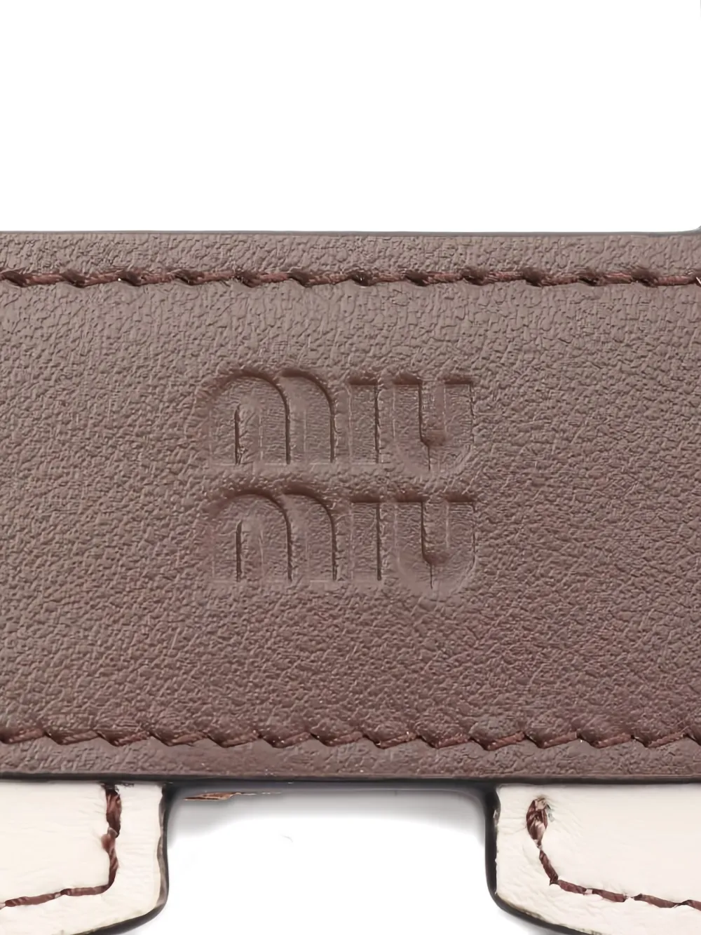 Pre-owned Miu Miu 2020s Skirt-motif Keyring In Neutral
