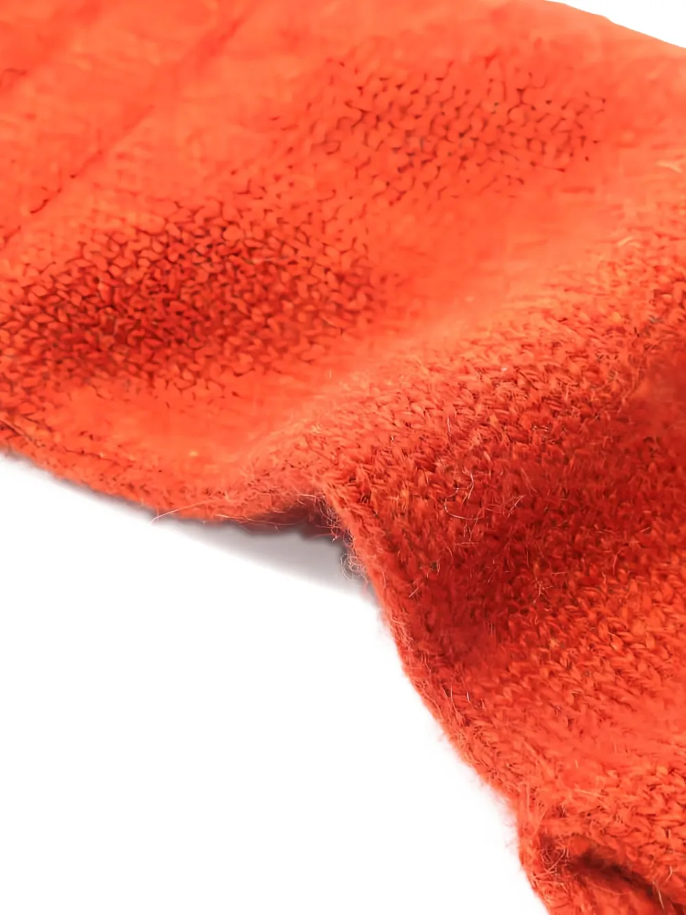 Pre-owned Hermes 2000s Logo Cashmere Gloves In Orange