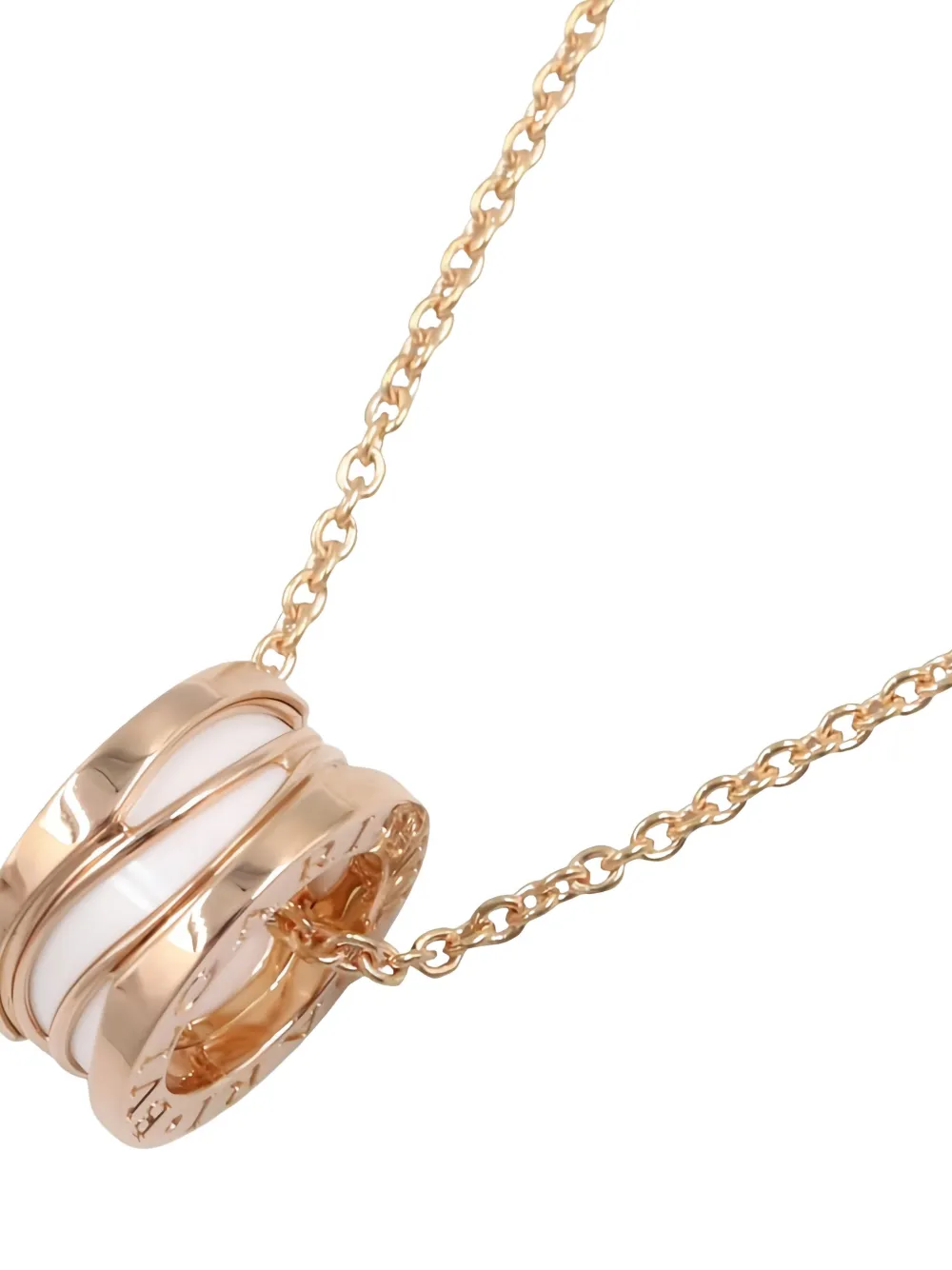 Bvlgari Pre-Owned 2010s 18K rose gold B-zero1 B ceramic necklace | Image 2