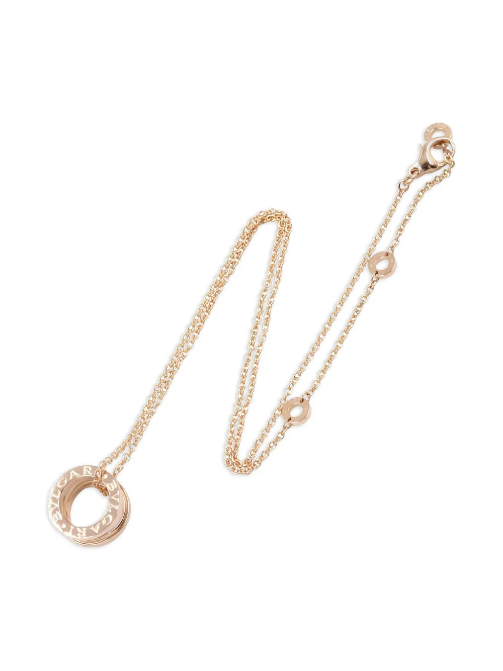 Bvlgari Pre-Owned 2010s 18K rose gold B-zero1 B ceramic necklace - Oro