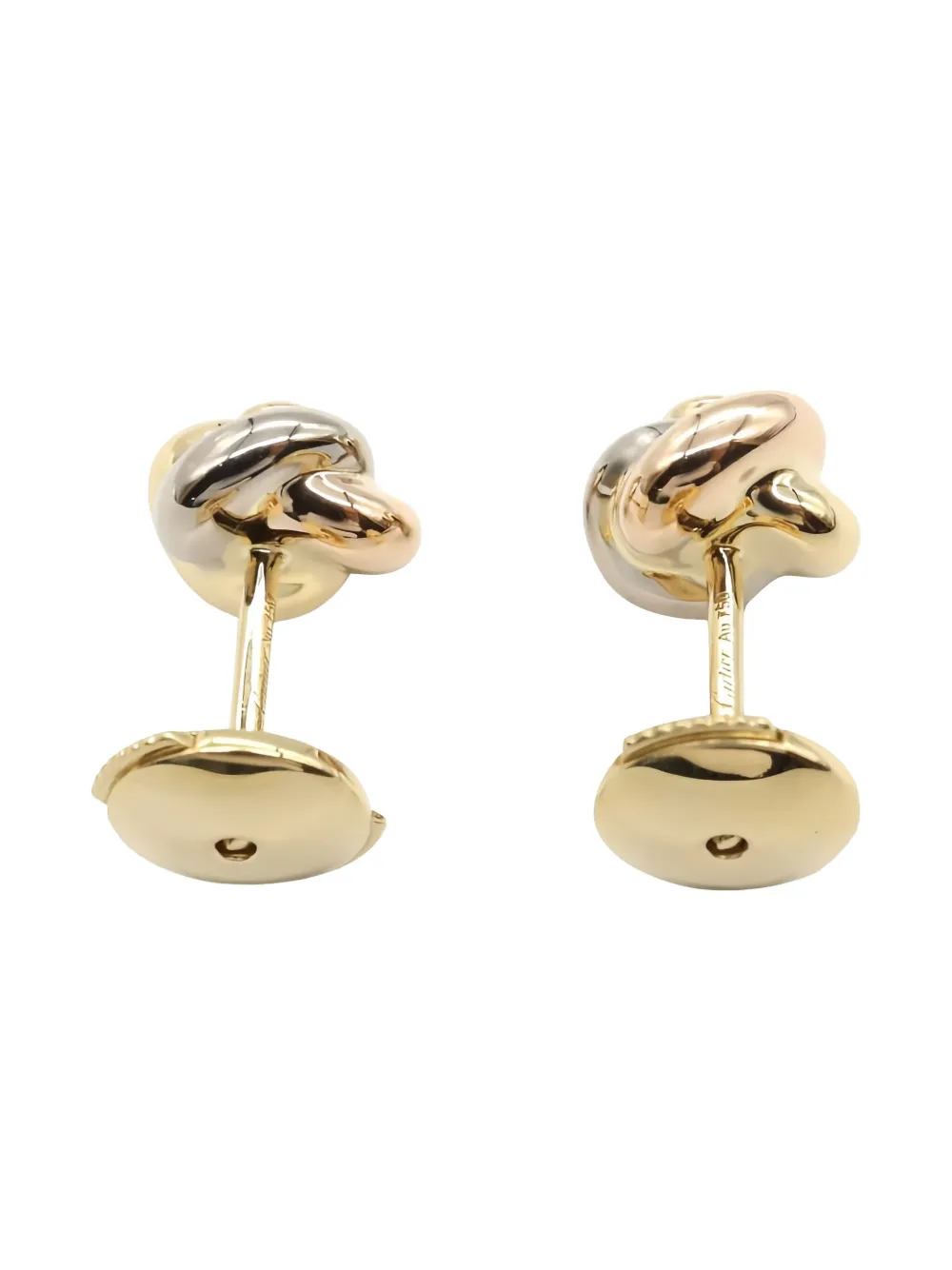 Pre-owned Cartier 2010s 18k Gold Trinity Diamond Earrings