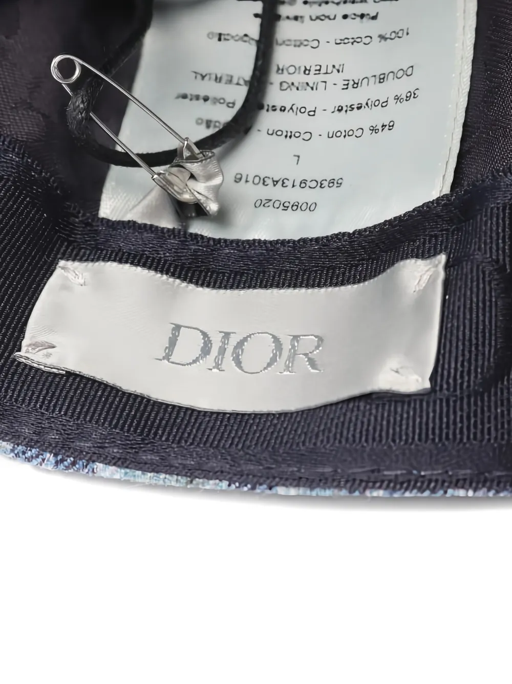 Pre-owned Dior 2020s Trotter Canvas Baseball Cap In Blue