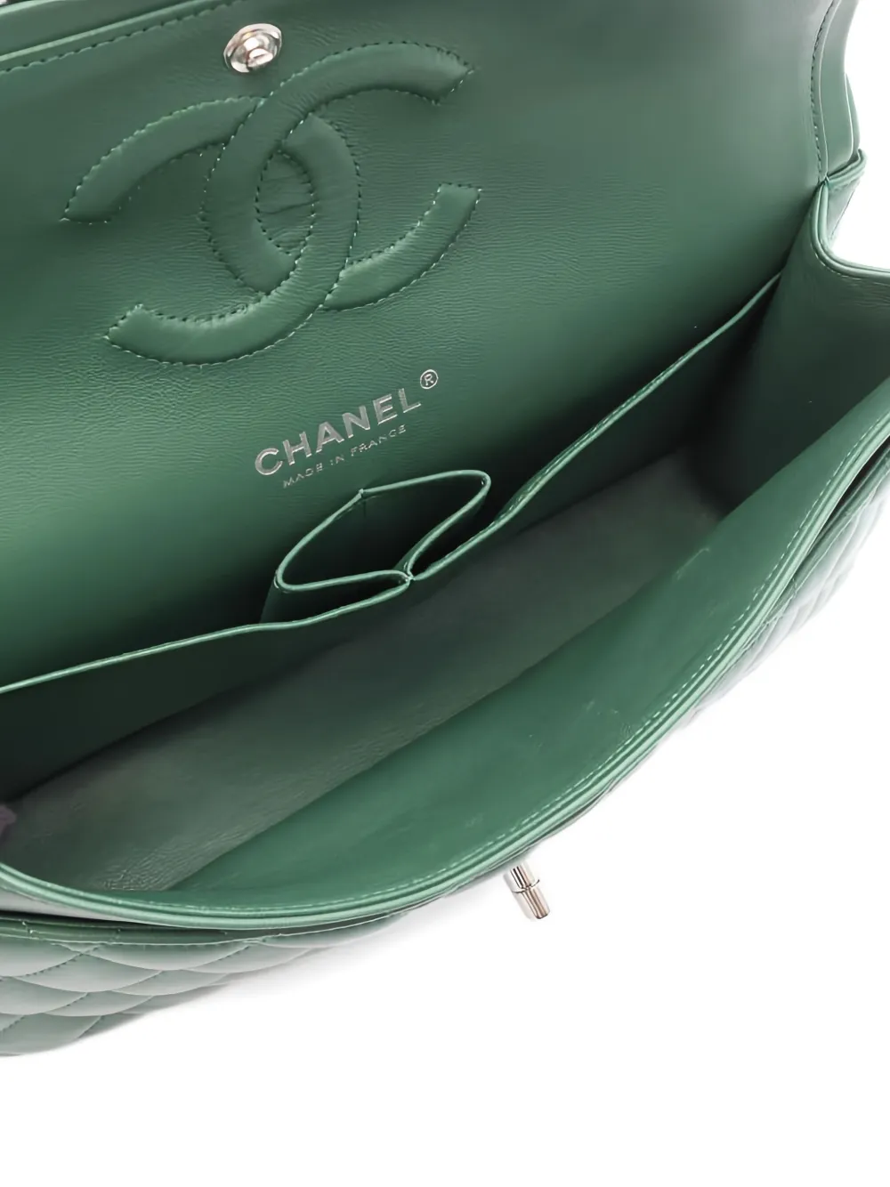 Pre-owned Chanel 2019 Matelasse Flap Chain Shoulder Bag In Green