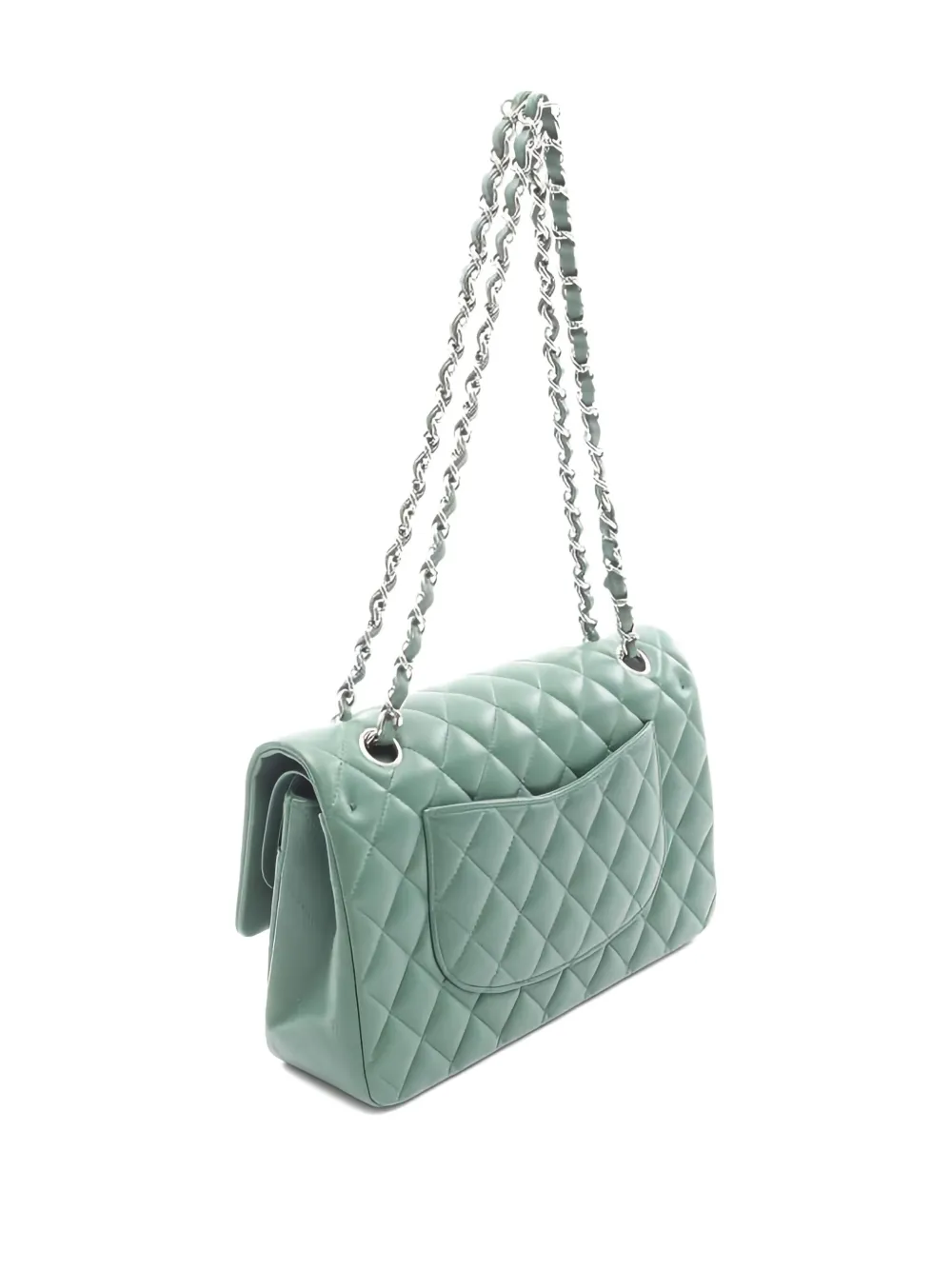 Pre-owned Chanel 2019 Matelasse Flap Chain Shoulder Bag In Green