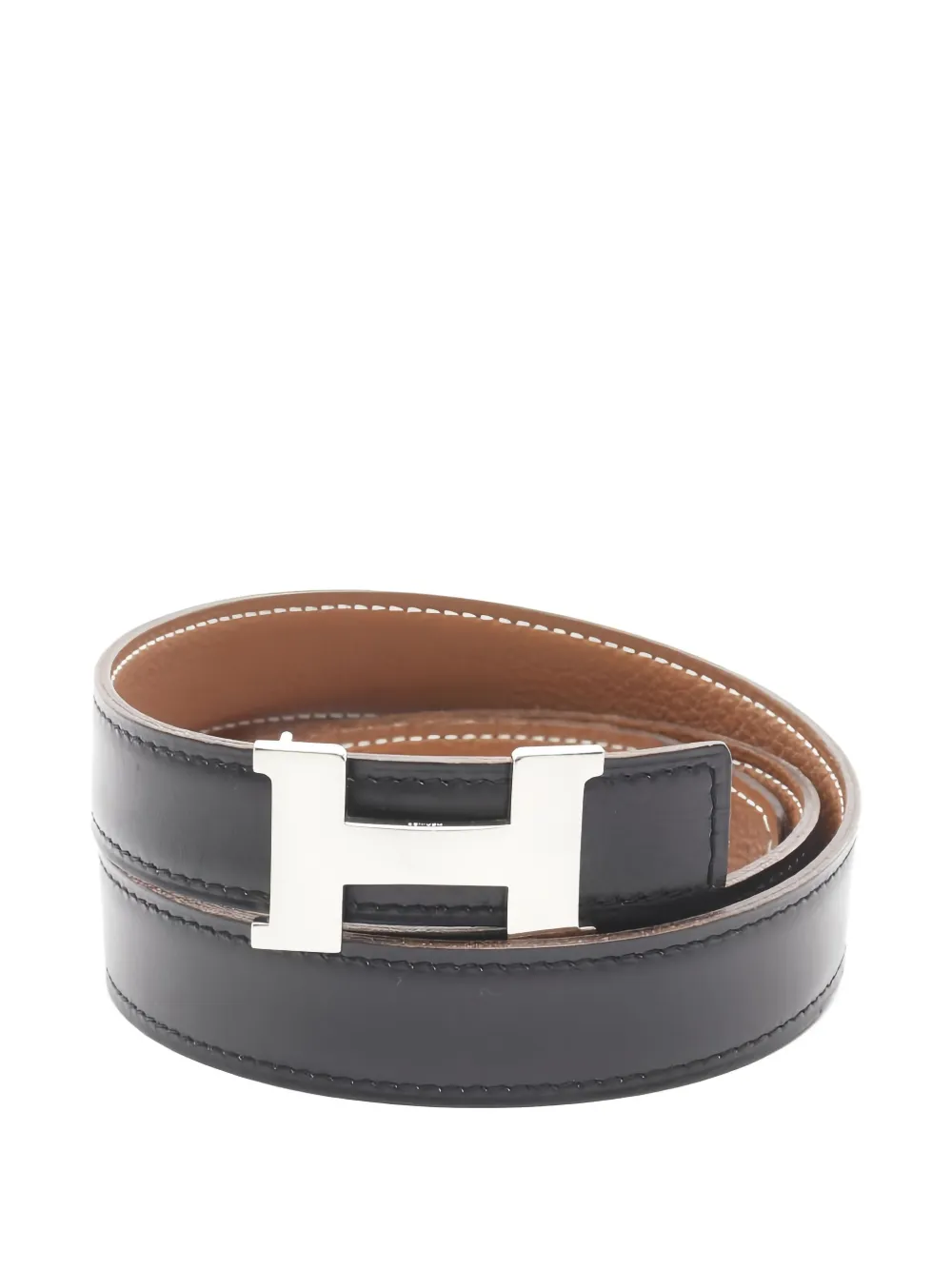 Hermès Pre-Owned 2002 Constance reversible belt | Black | Image 1