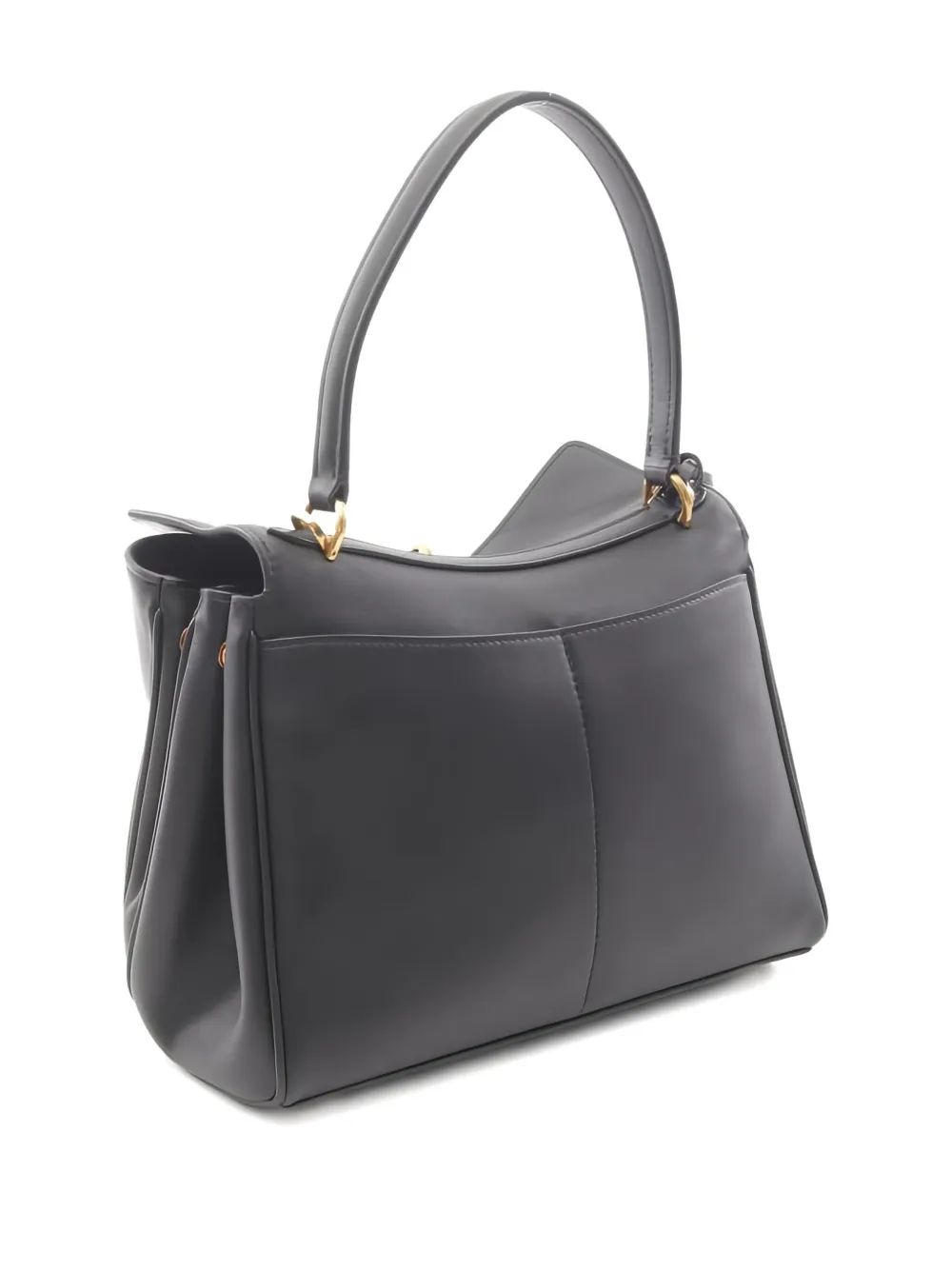Pre-owned Balenciaga 2020s Small Rodeo Leather Tote Bag In Black