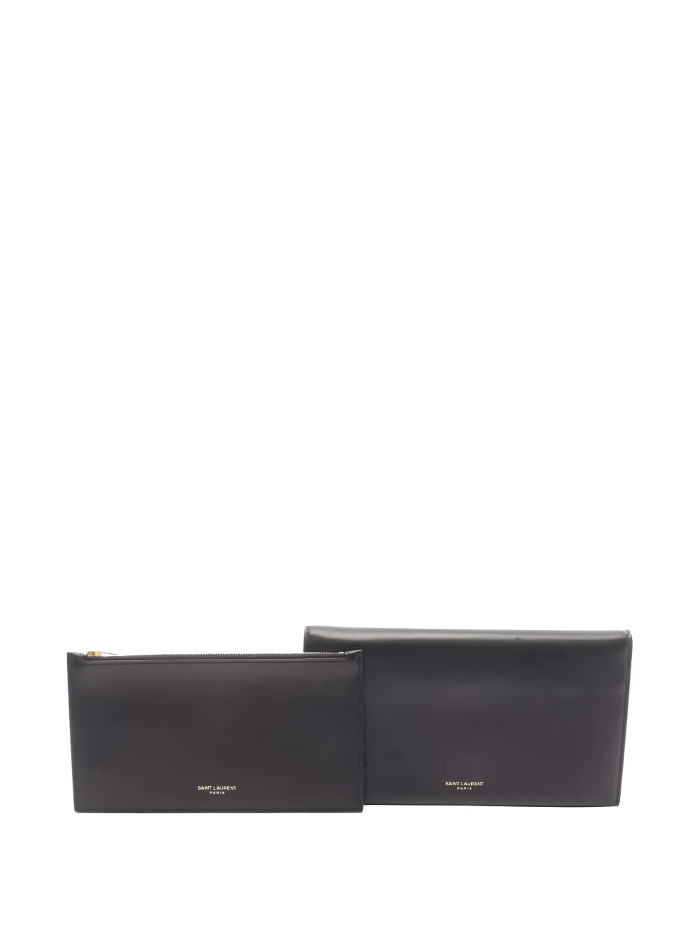 Pre-owned Saint Laurent 2020s Bi-fold Leather Wallet In Black
