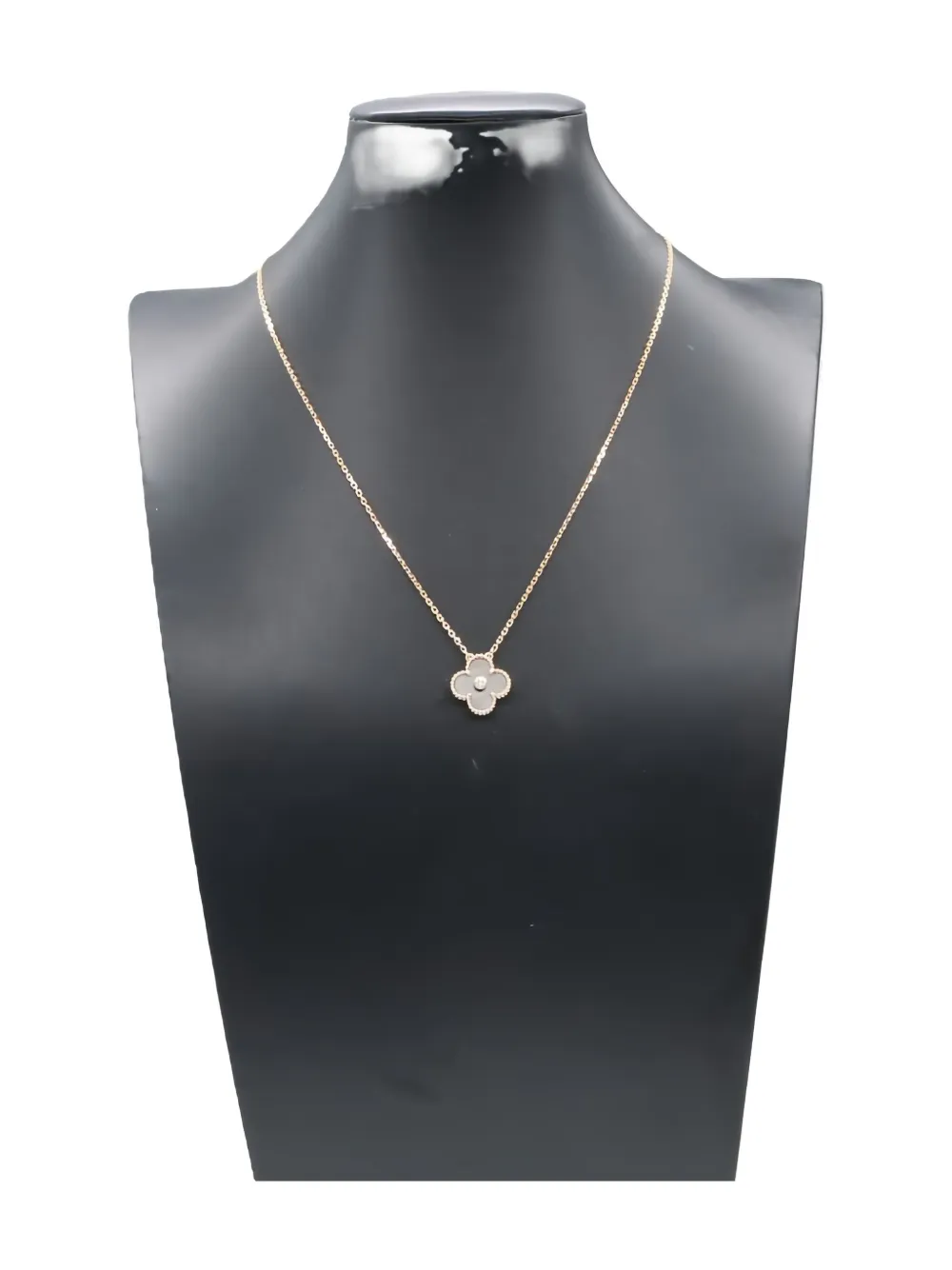 Pre-owned Van Cleef & Arpels 2010s 18k Rose Gold Alhambra Diamond Necklace