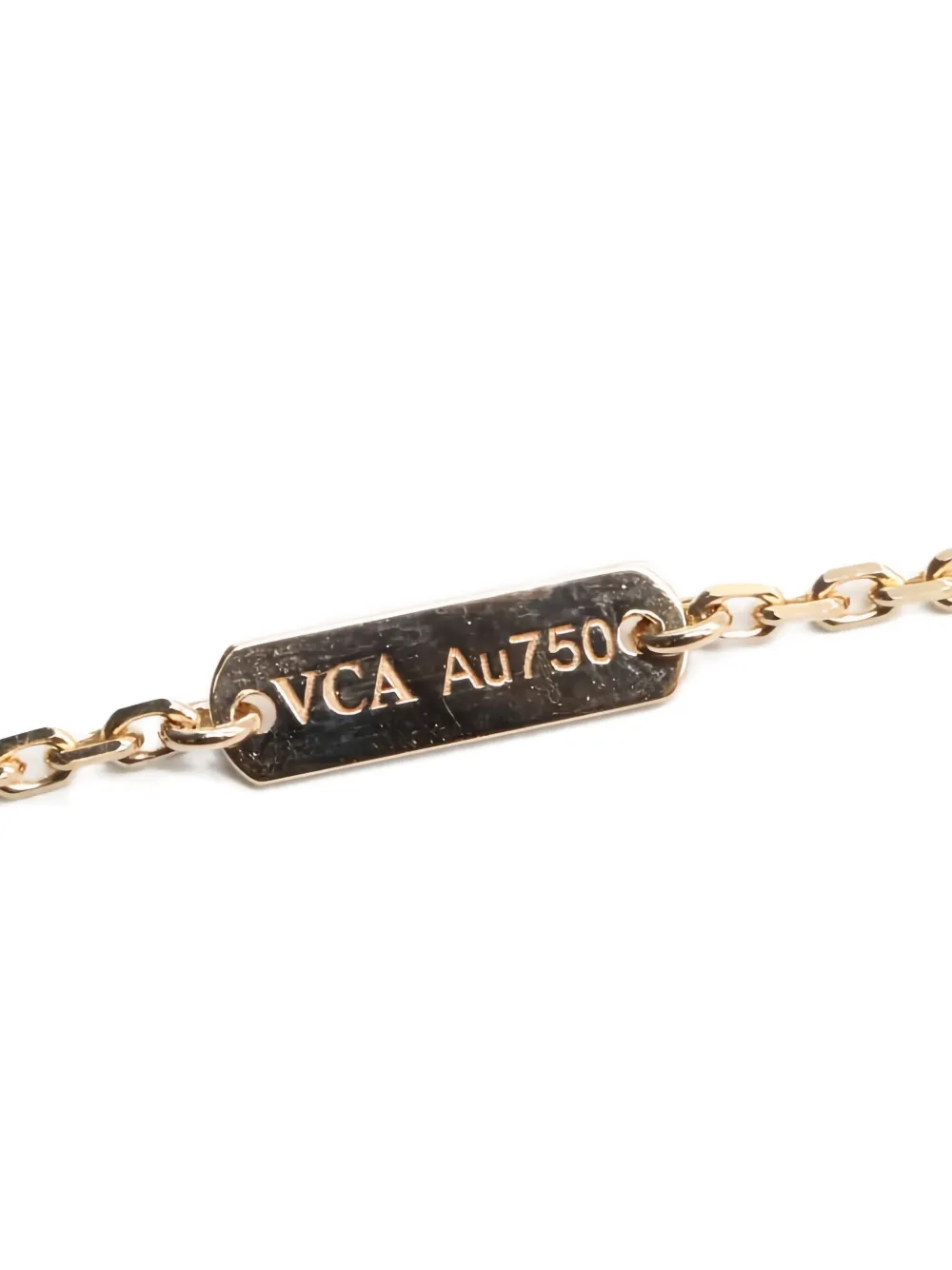 Pre-owned Van Cleef & Arpels 2010s 18k Rose Gold Alhambra Diamond Necklace