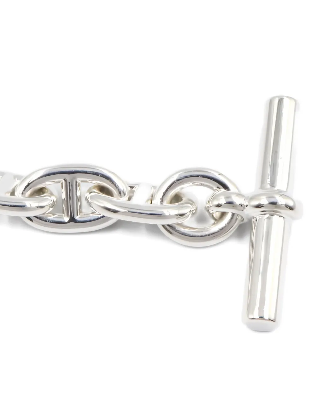 Pre-owned Hermes 2010s Chaîne D'ancre Bracelet In Silver