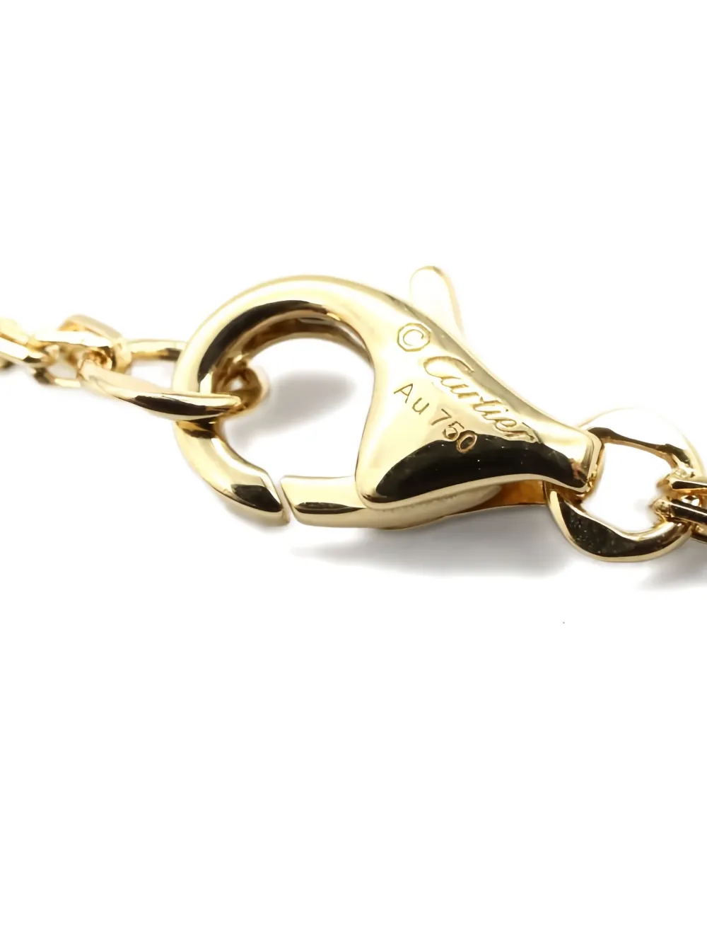 Pre-owned Cartier 2010s 18k Yellow Gold Love Circle Diamonds Necklace