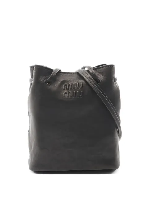 Miu Miu Pre-Owned 2020's nappa logo shoulder bag