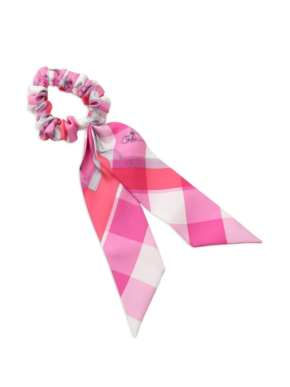 Hermès Pre-Owned 2010s Bella Mors et Gourmettes silk scrunchie | Pink | Image 1
